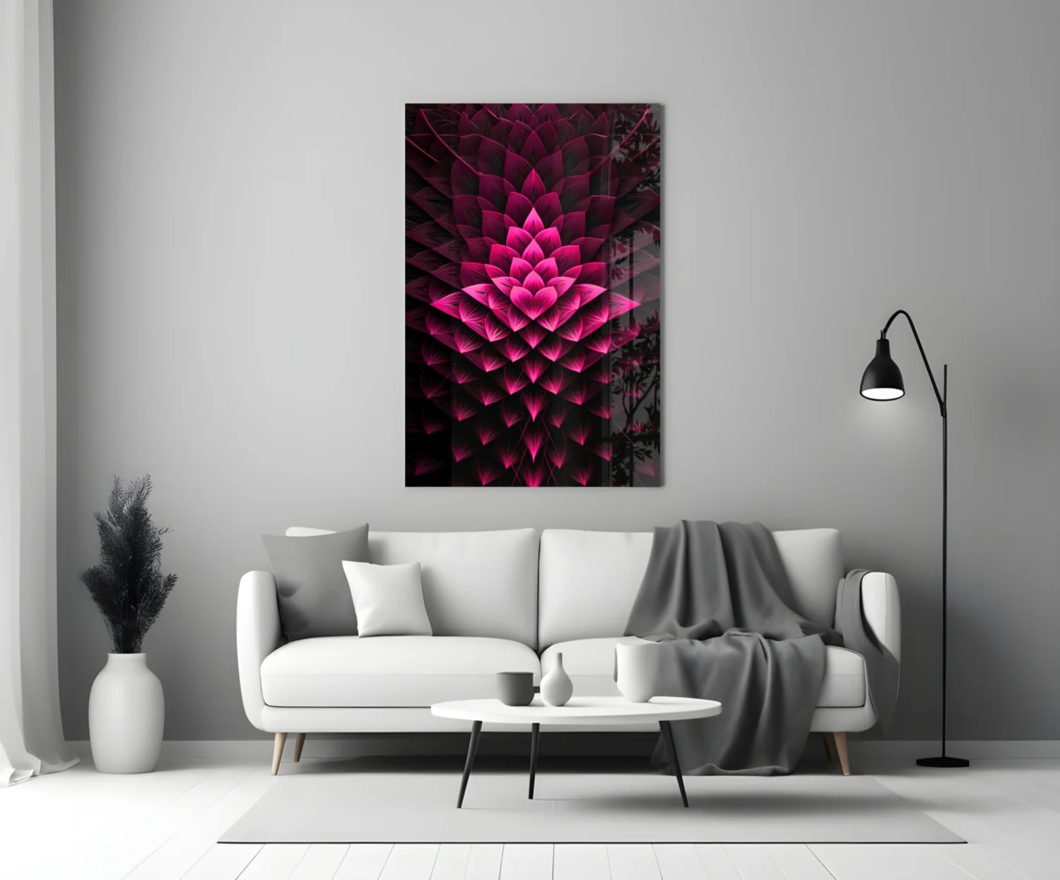 Flower of Luck Glass Wall Art|| Designer's Collection - Image 4