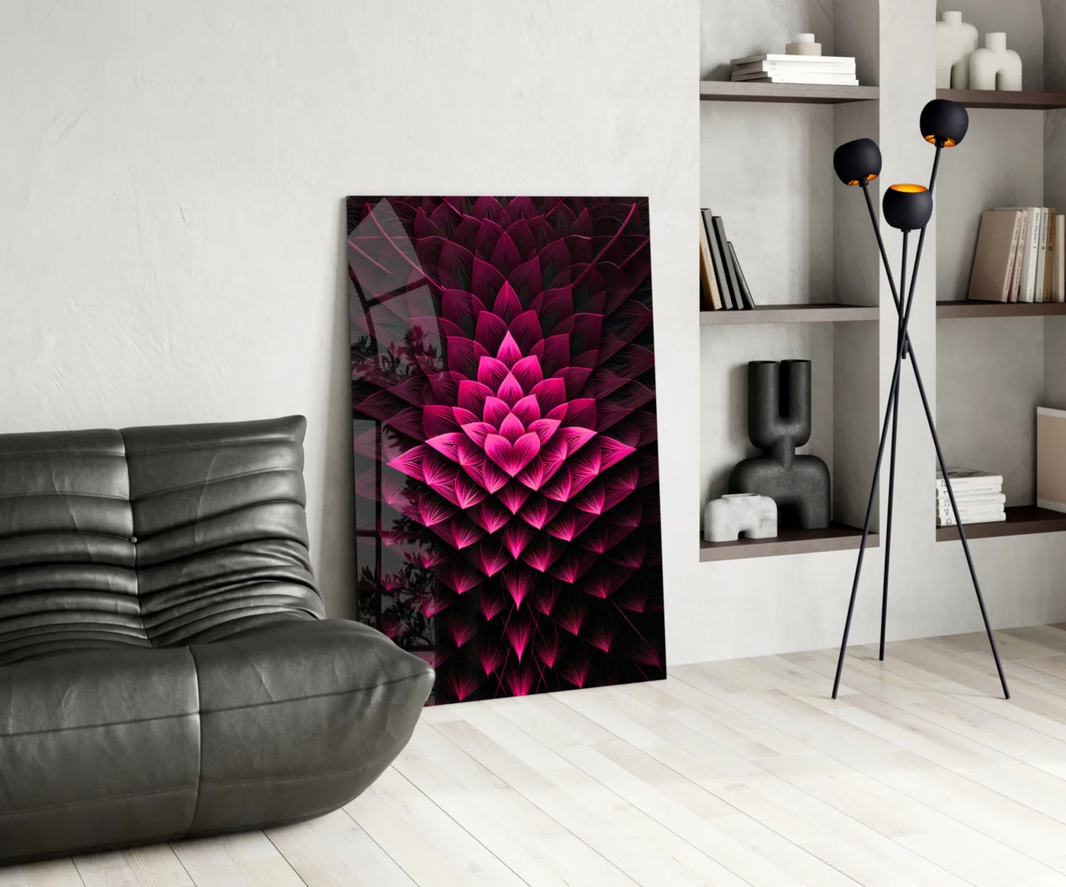 Flower of Luck Glass Wall Art|| Designer's Collection - Image 6