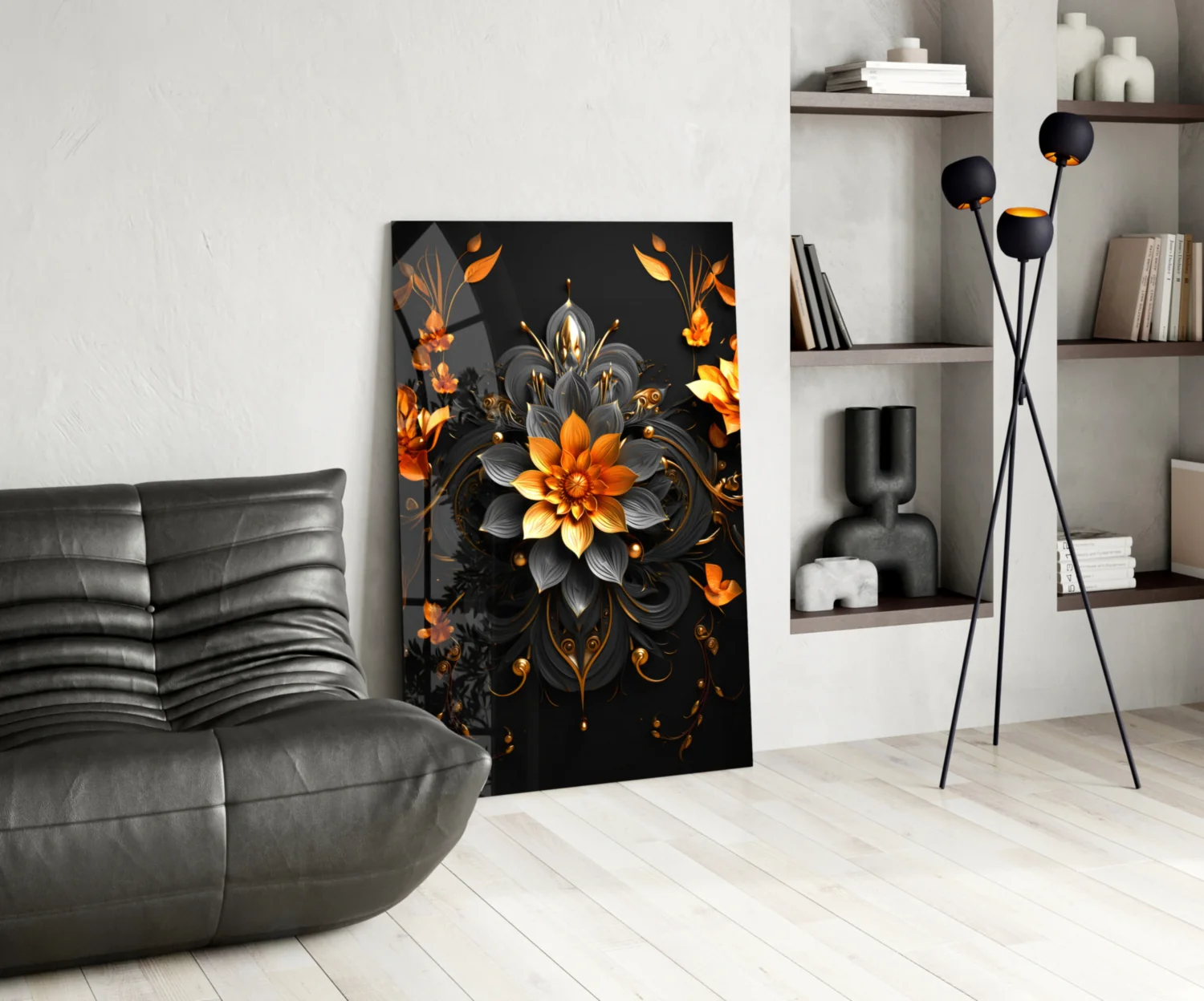 Flower of Luck Glass Wall Art|| Designer's Collection - Image 6