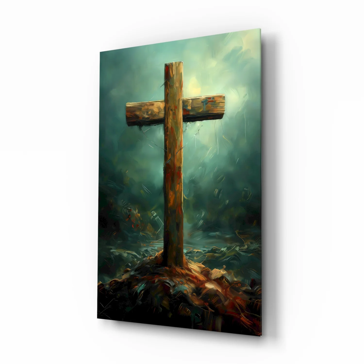 Cross Glass Wall Art || Designer Collection - Image 2