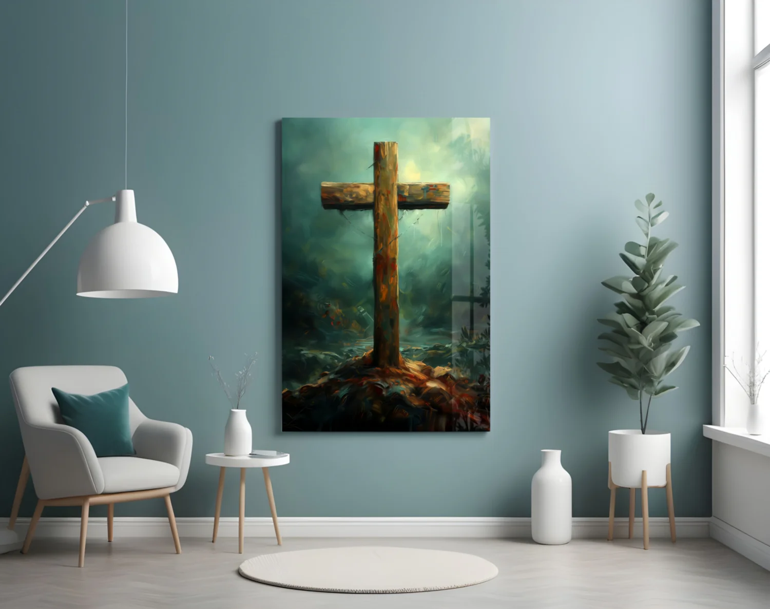 Cross Glass Wall Art || Designer Collection - Image 5