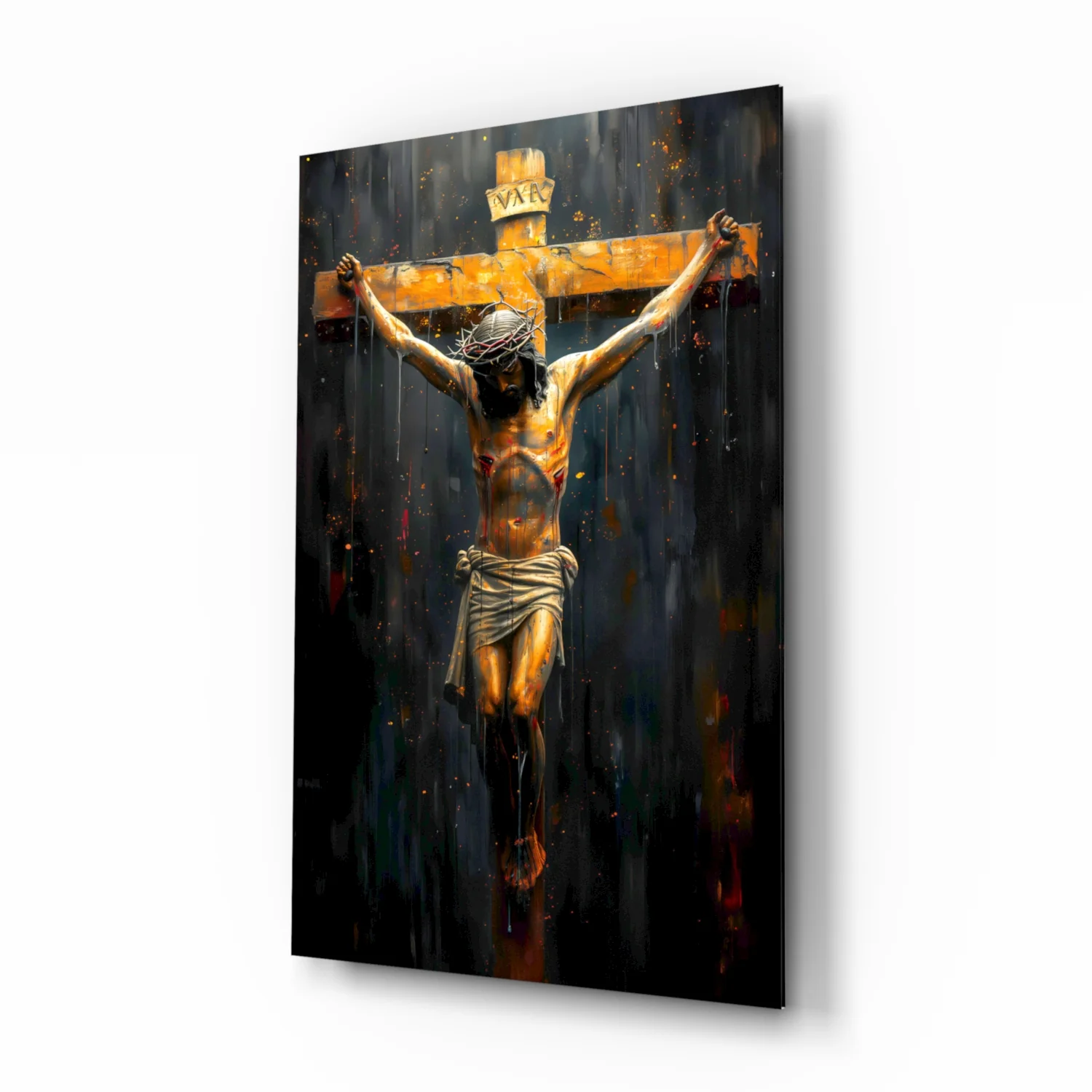 Cross Glass Wall Art || Designer Collection - Image 2