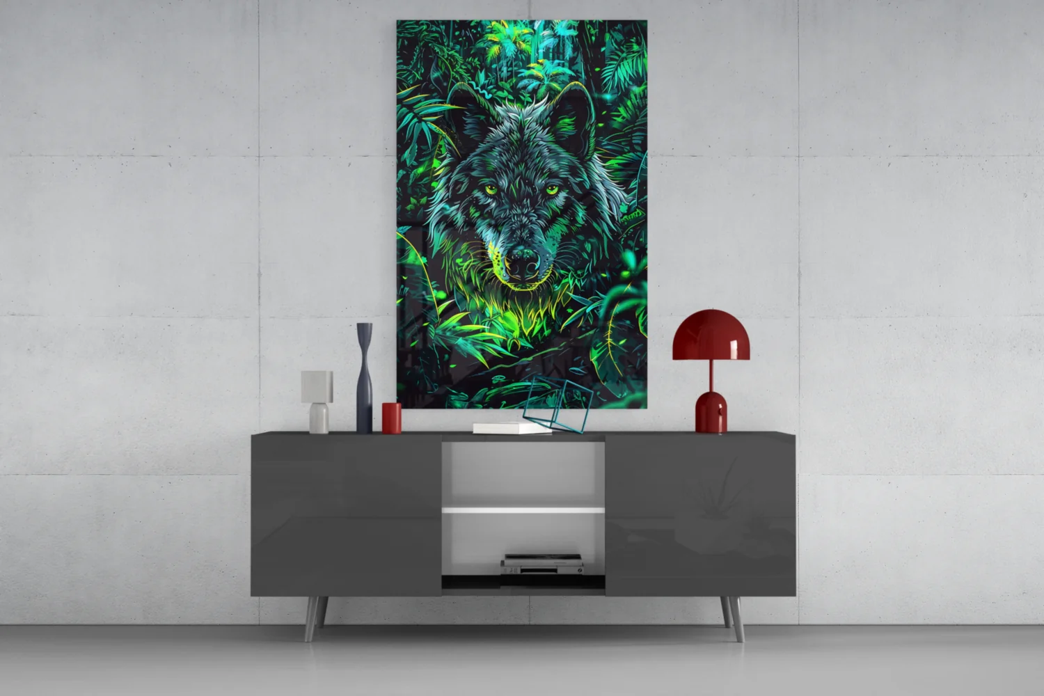 Wolf Glass Wall Art || Designer Collection - Image 9