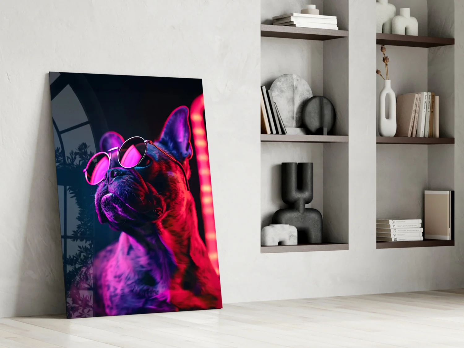 Dog with Glasses Glass Wall Art || Designer Collection - Image 7