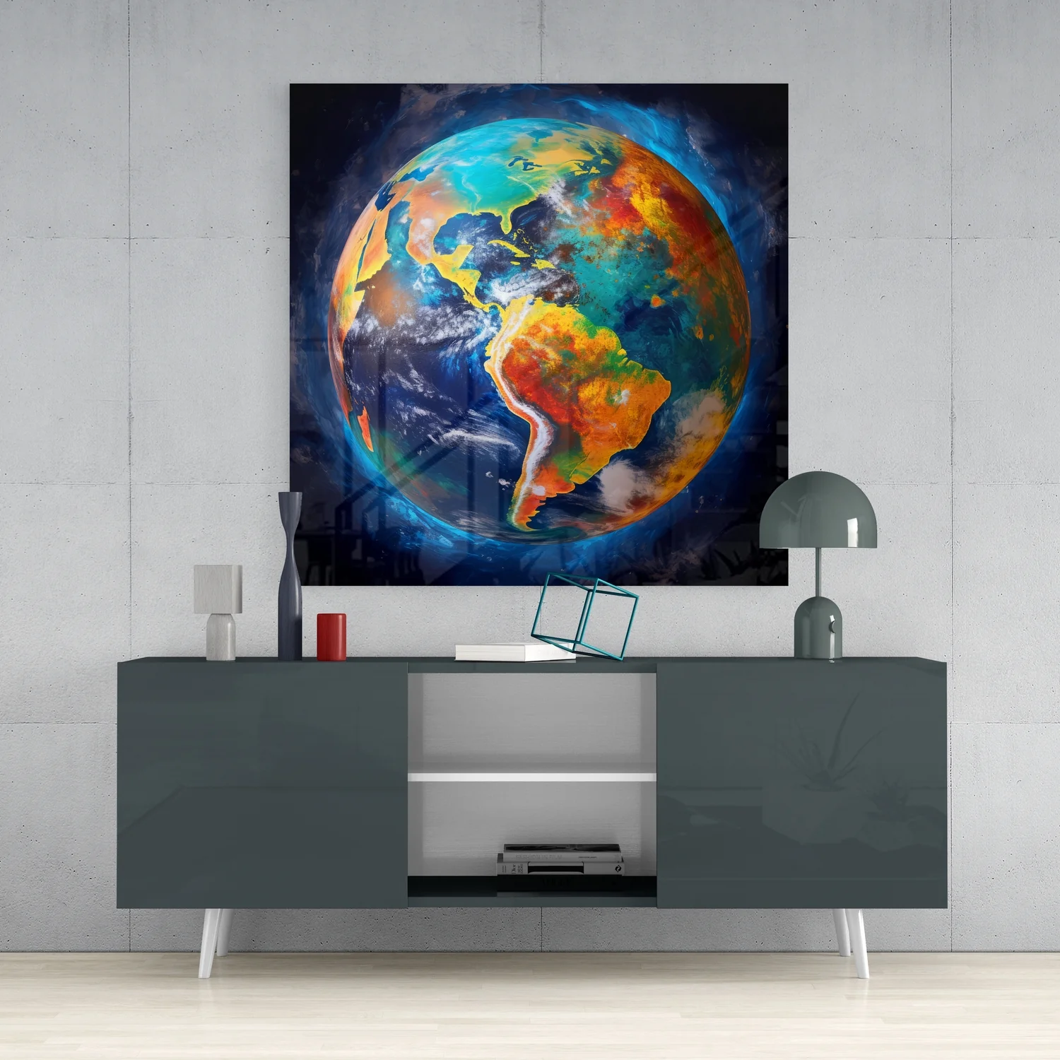 Earth Glass Wall Art|| Designer's Collection - Image 4