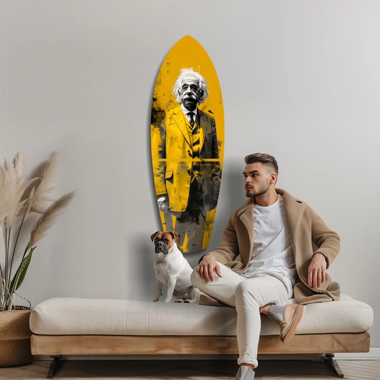 Posing Professor Glass Wall Art - Image 9
