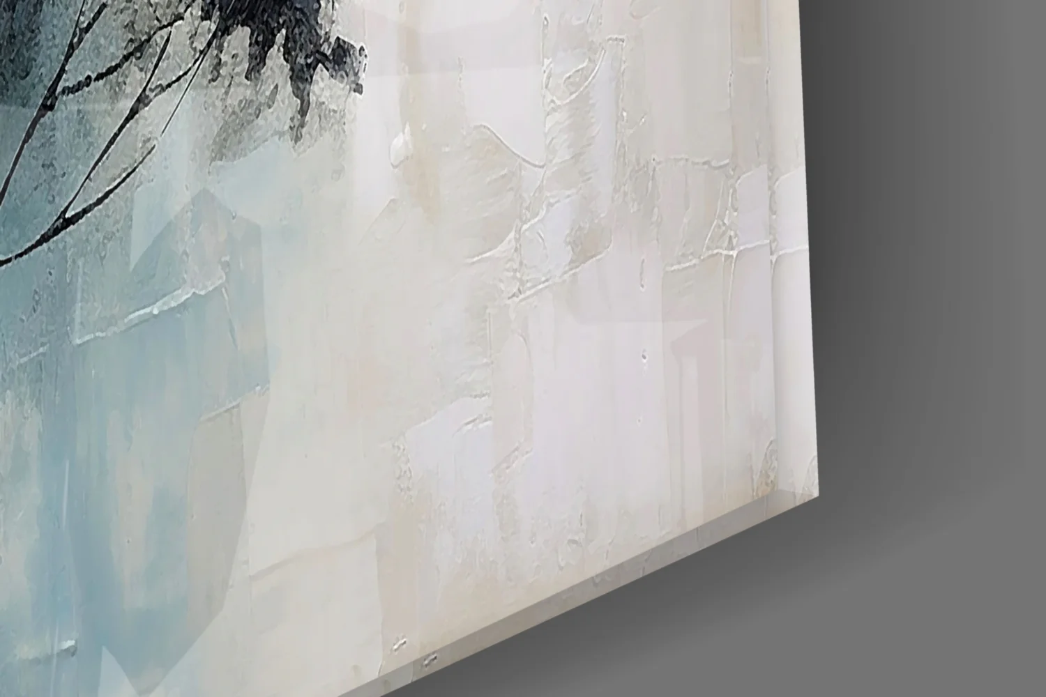 Elegant Winter Tree Glass Wall Art - Image 3