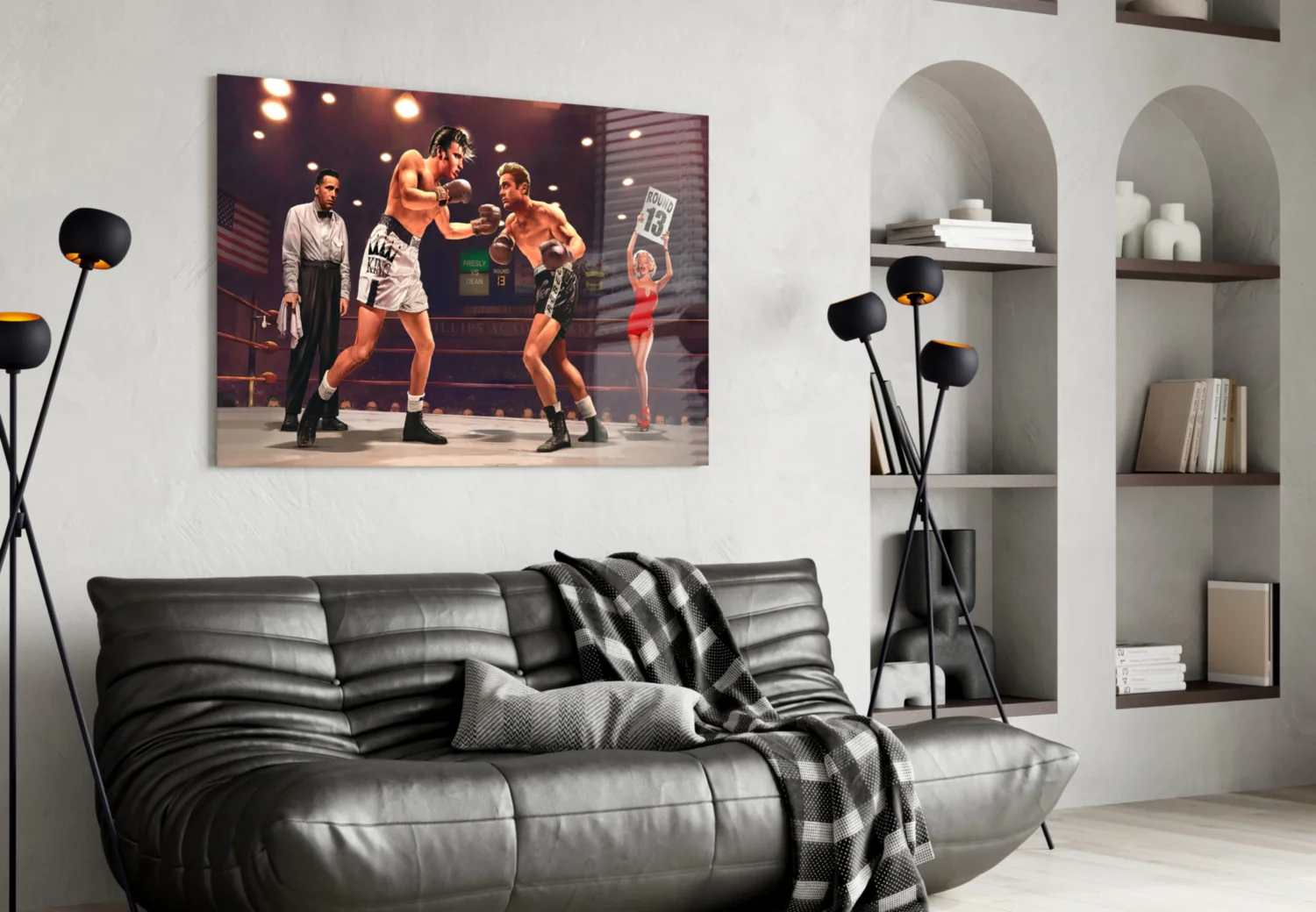 Retro Screen Legends Box Glass Wall Art - Image 4