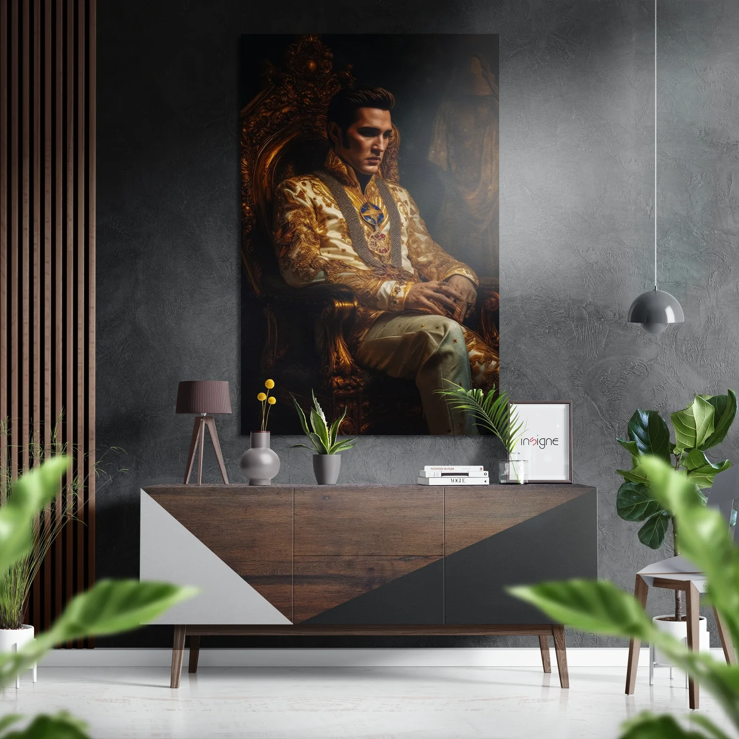 Crowned Rock Star Brushed Aluminum Dibond Wall Art