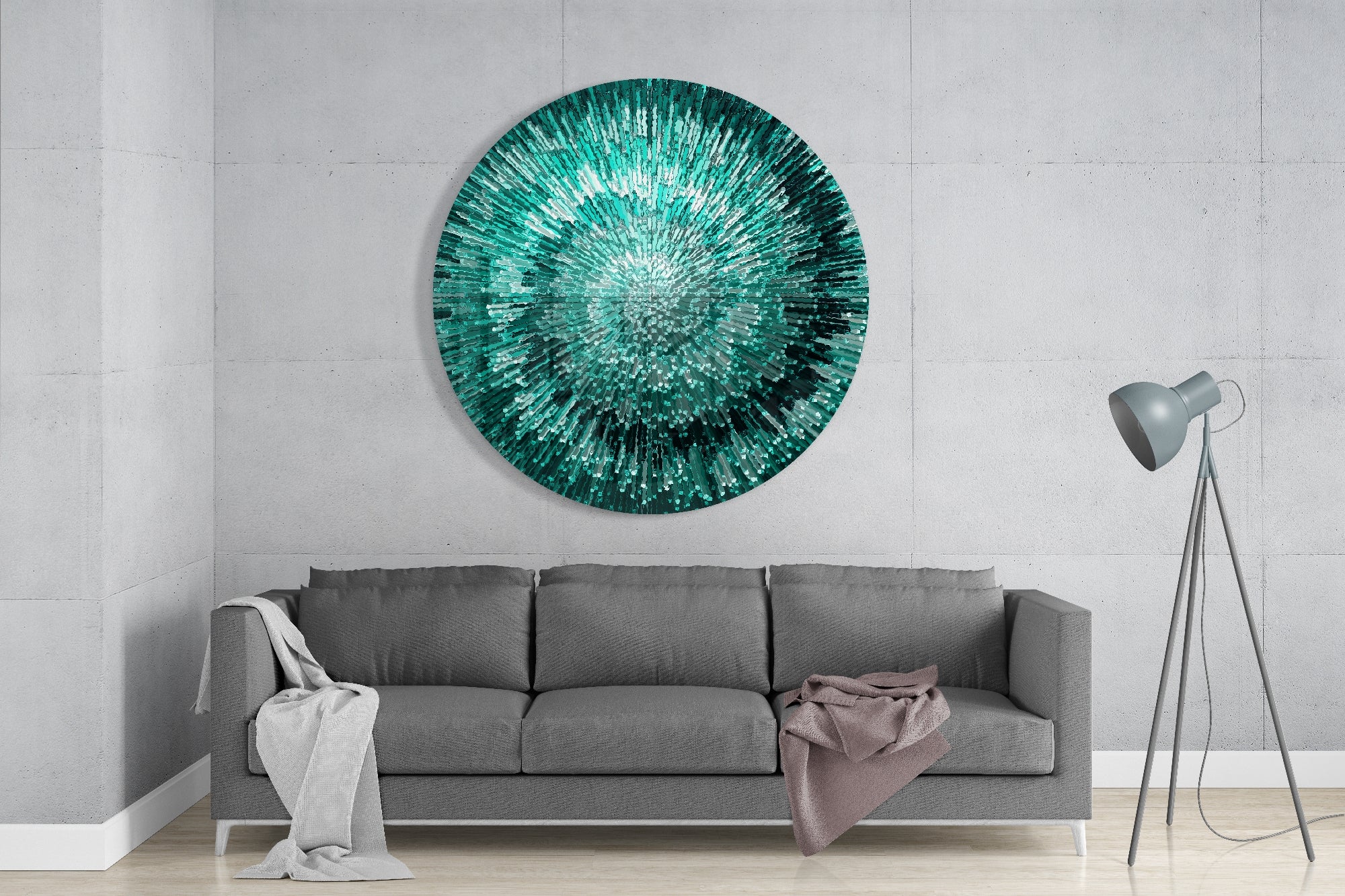 Emerald Helix Glass Wall Art - Image 3