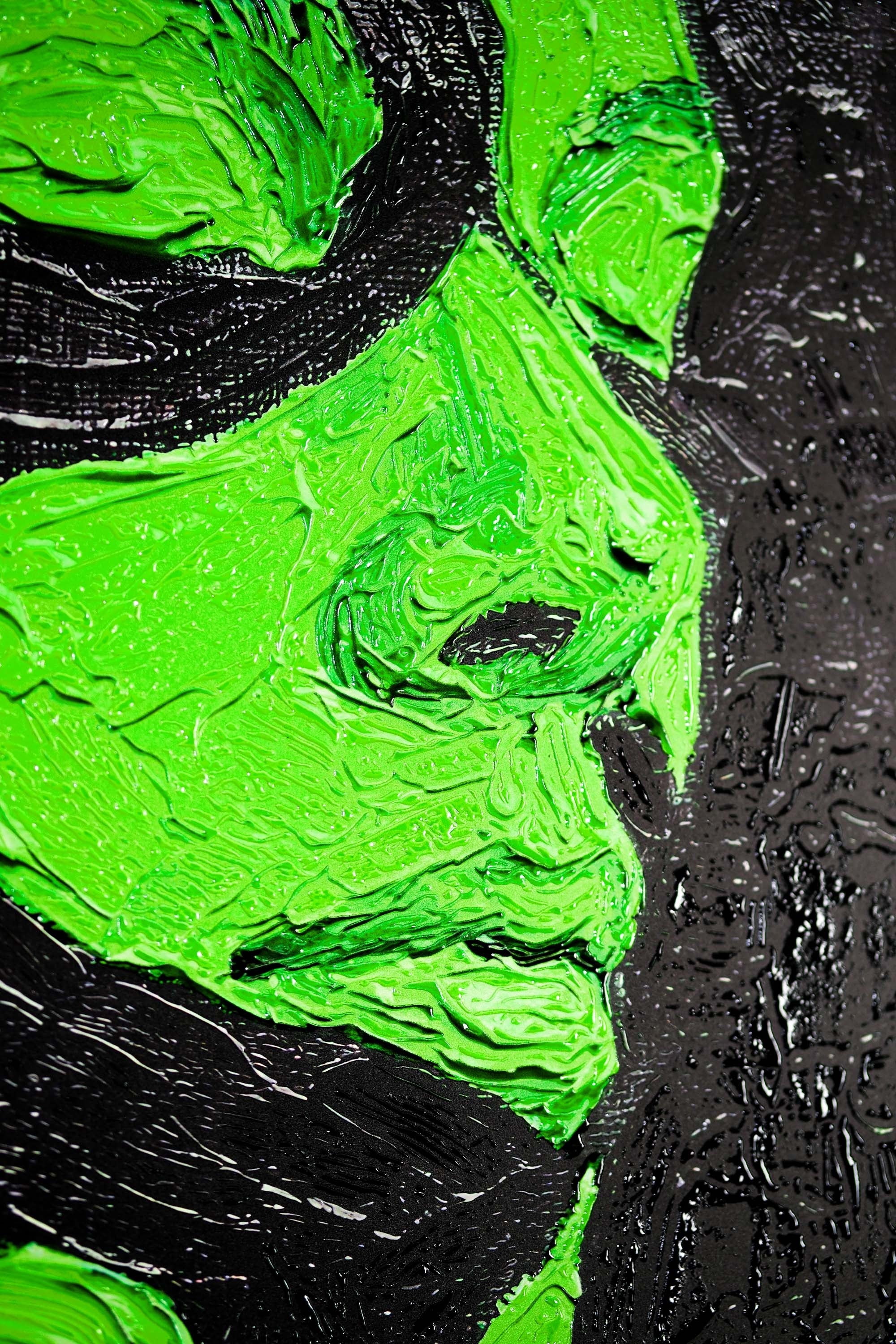 Emerald Silence – 3D Haptic Embossed High-Gloss Luxury Wall Art - Image 10