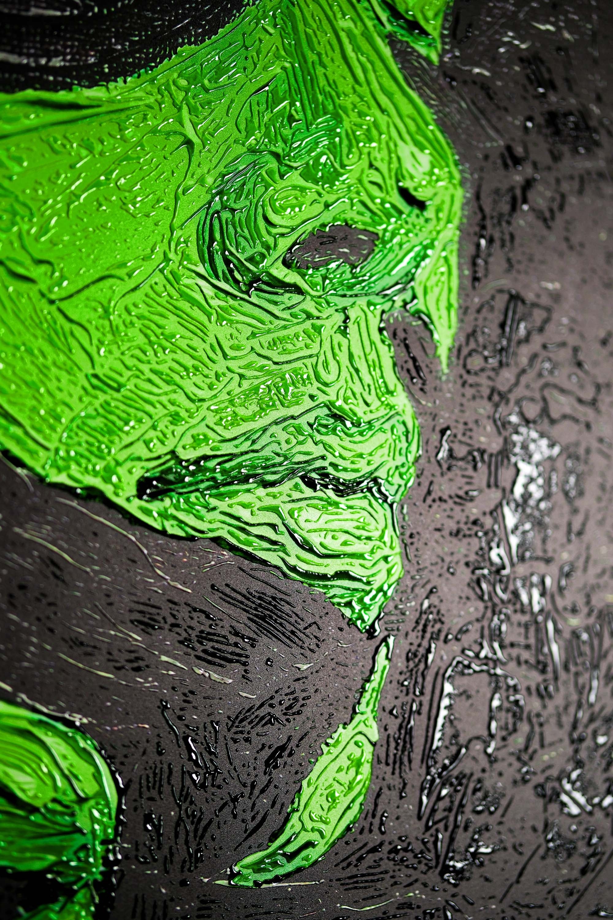 Emerald Silence – 3D Haptic Embossed High-Gloss Luxury Wall Art - Image 12