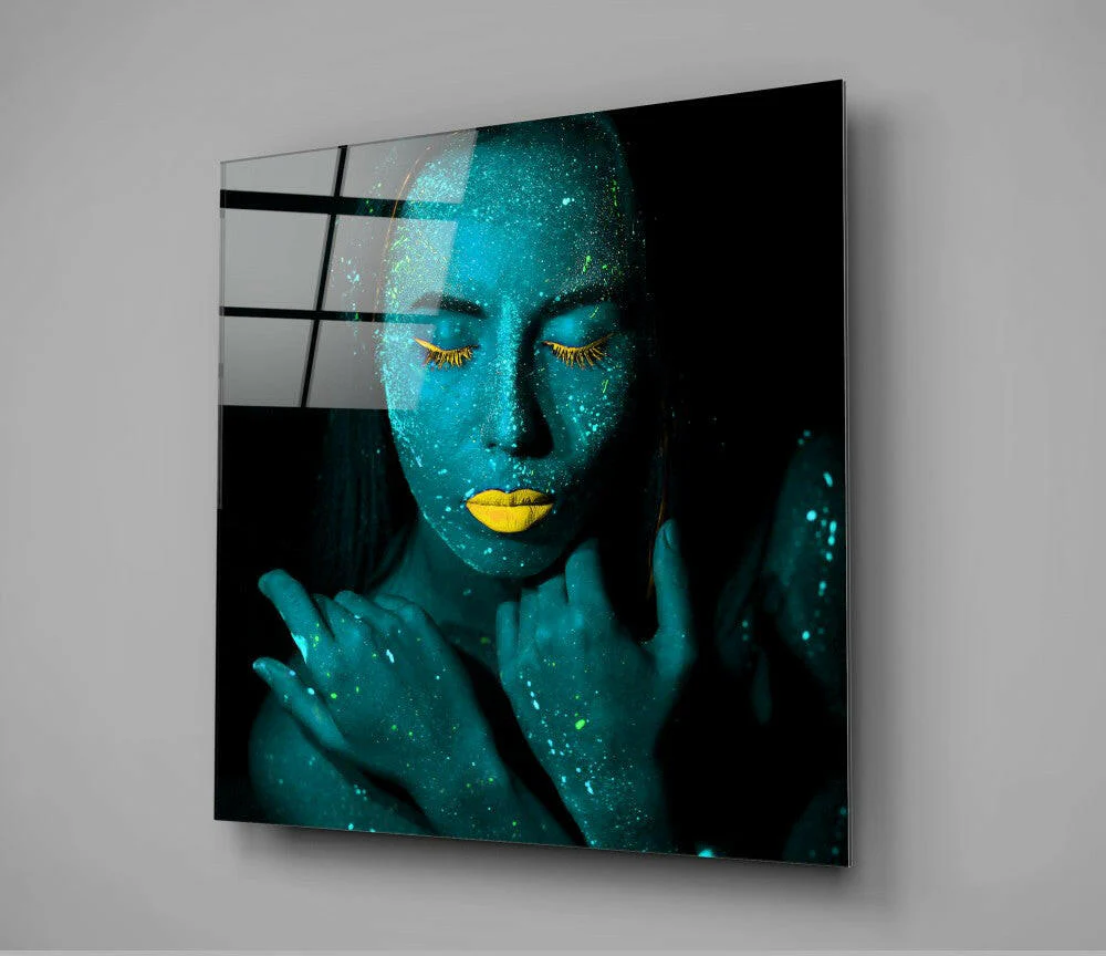 Emerald Woman Glass Wall Art - Image 2