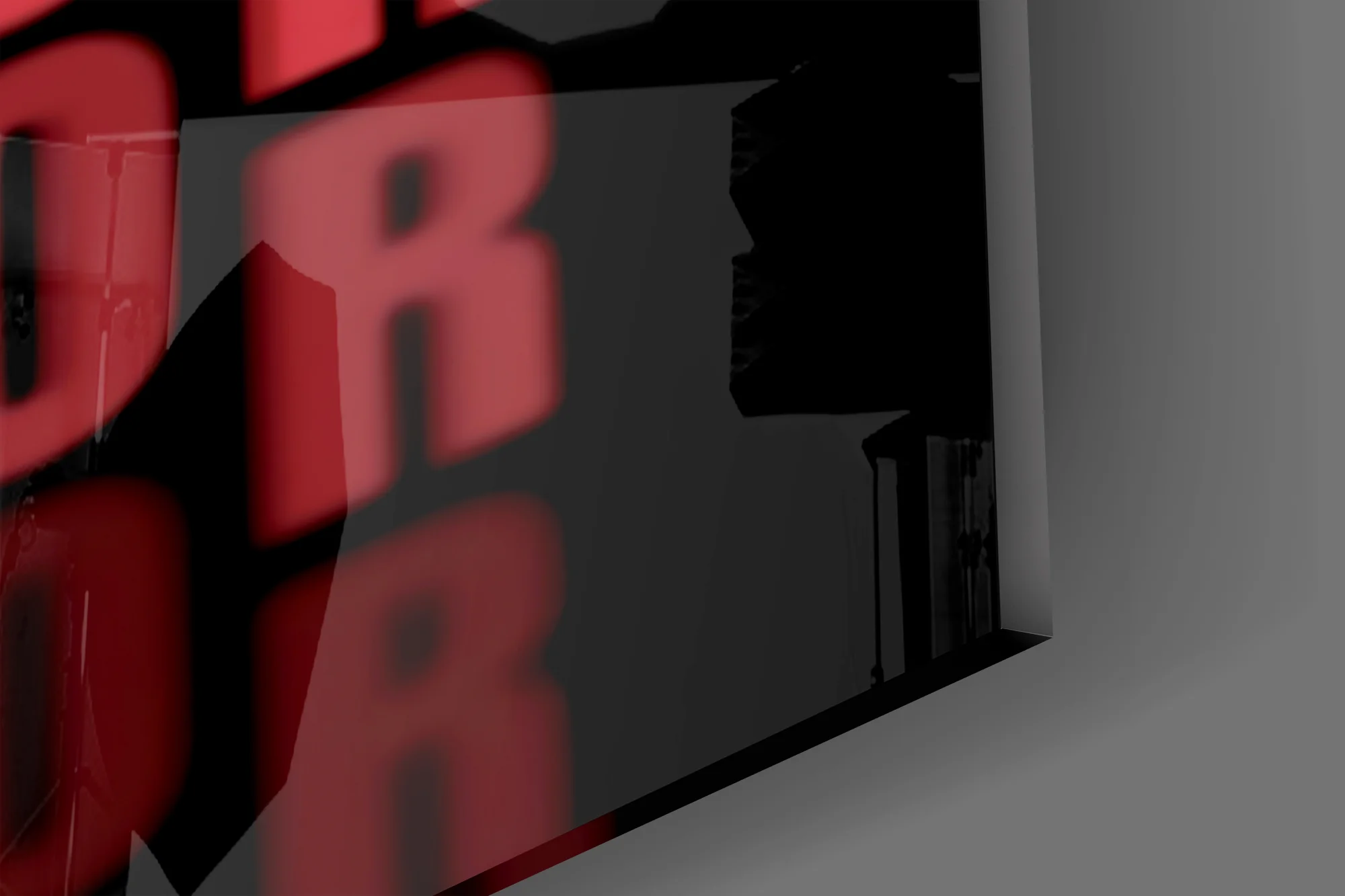 Error Red Alert Glass Wall Art - Image 4
