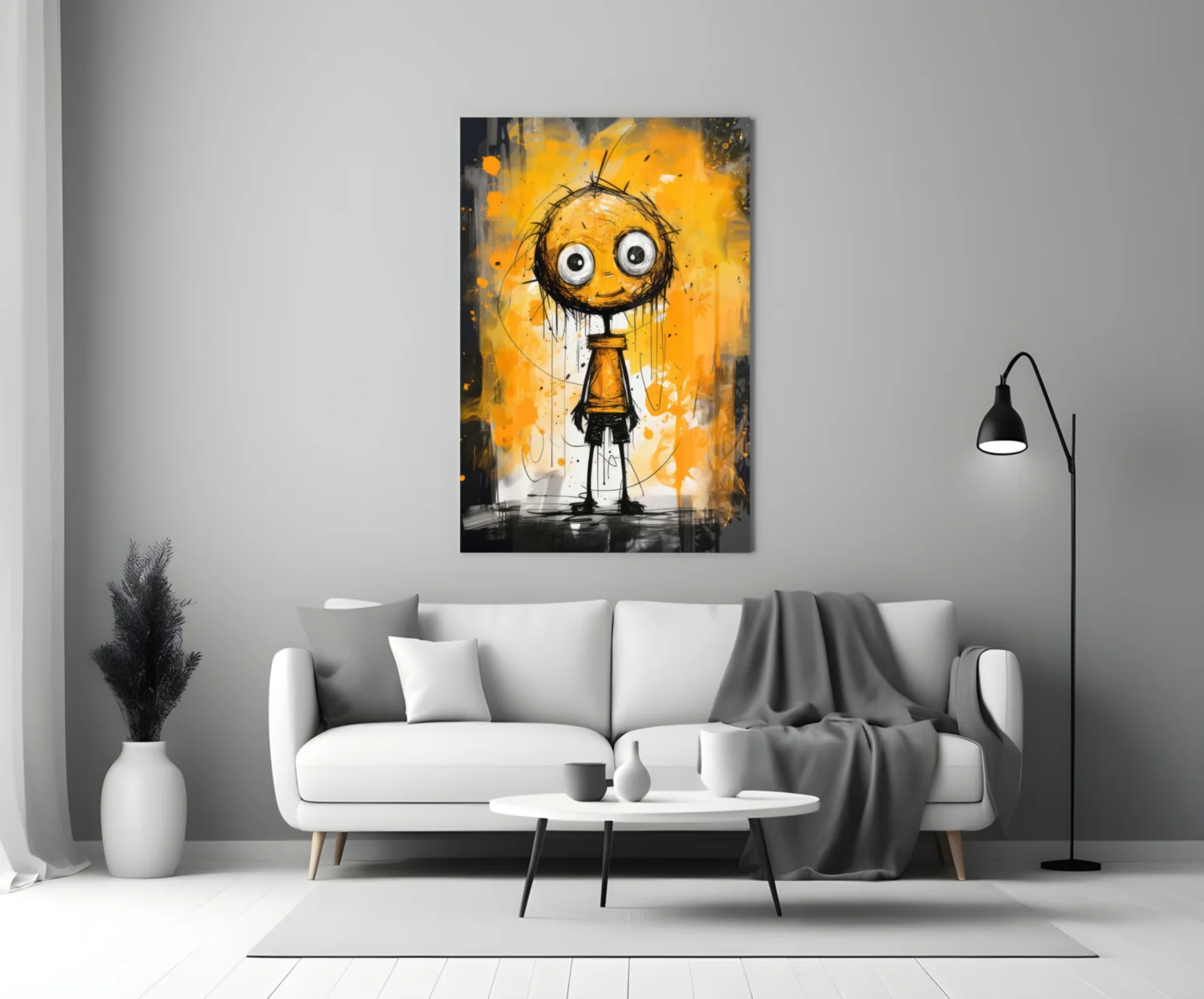 Ethereal Orange Whimsy Glass Wall Art - Image 5