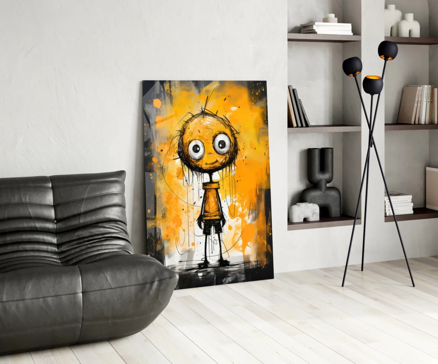 Ethereal Orange Whimsy Glass Wall Art - Image 6