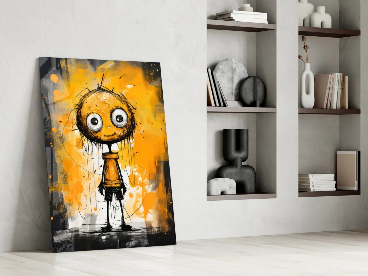 Ethereal Orange Whimsy Glass Wall Art - Image 7