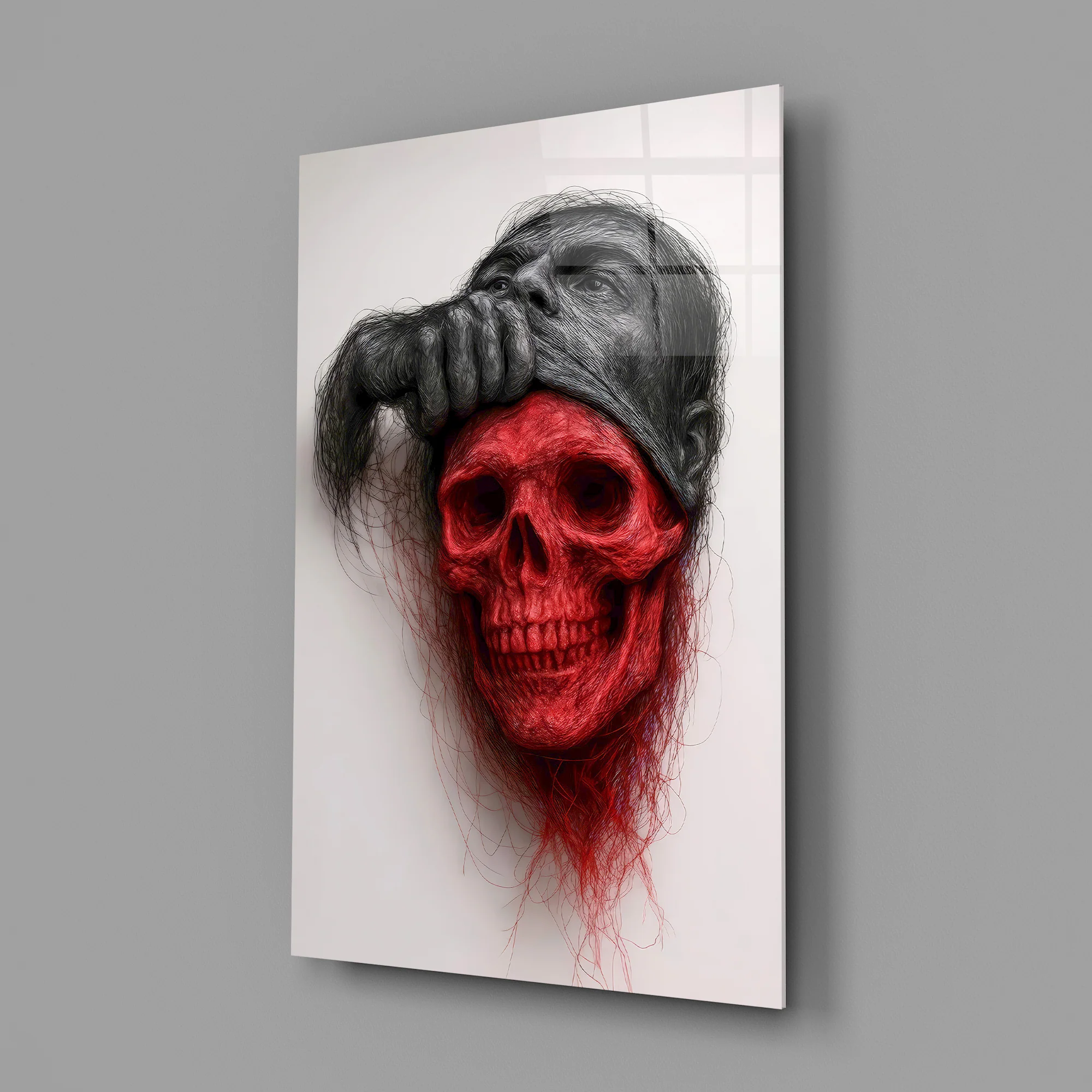 Ethereal Skull Glass Wall Art - Image 3