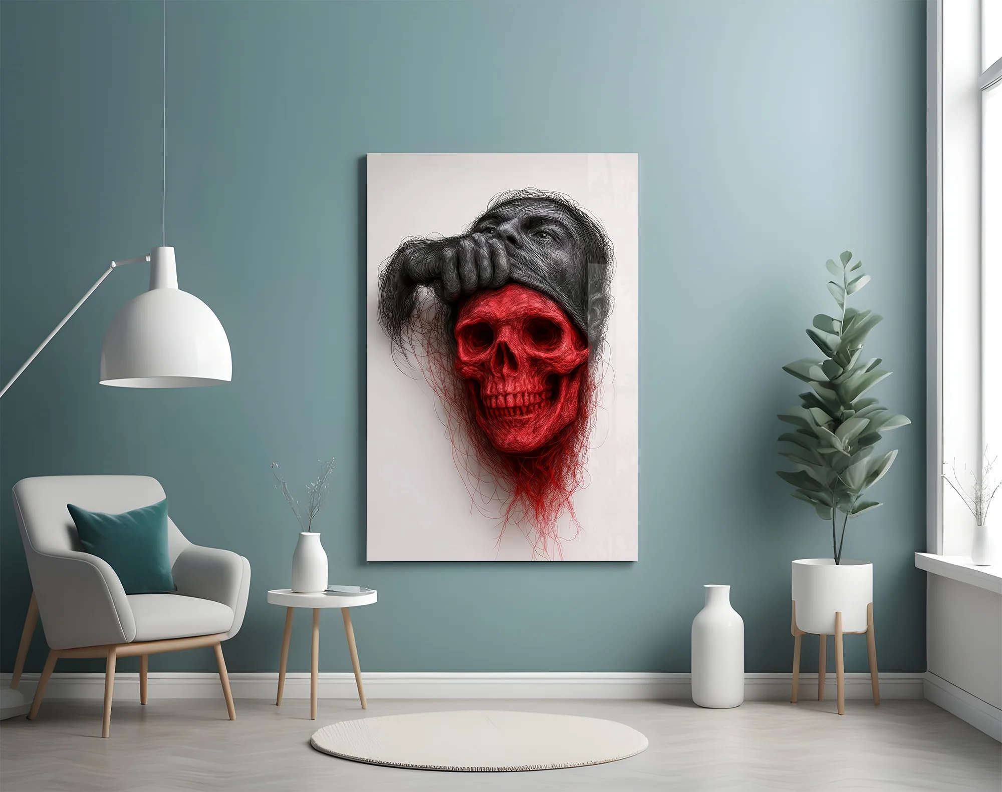 Ethereal Skull Glass Wall Art - Image 5