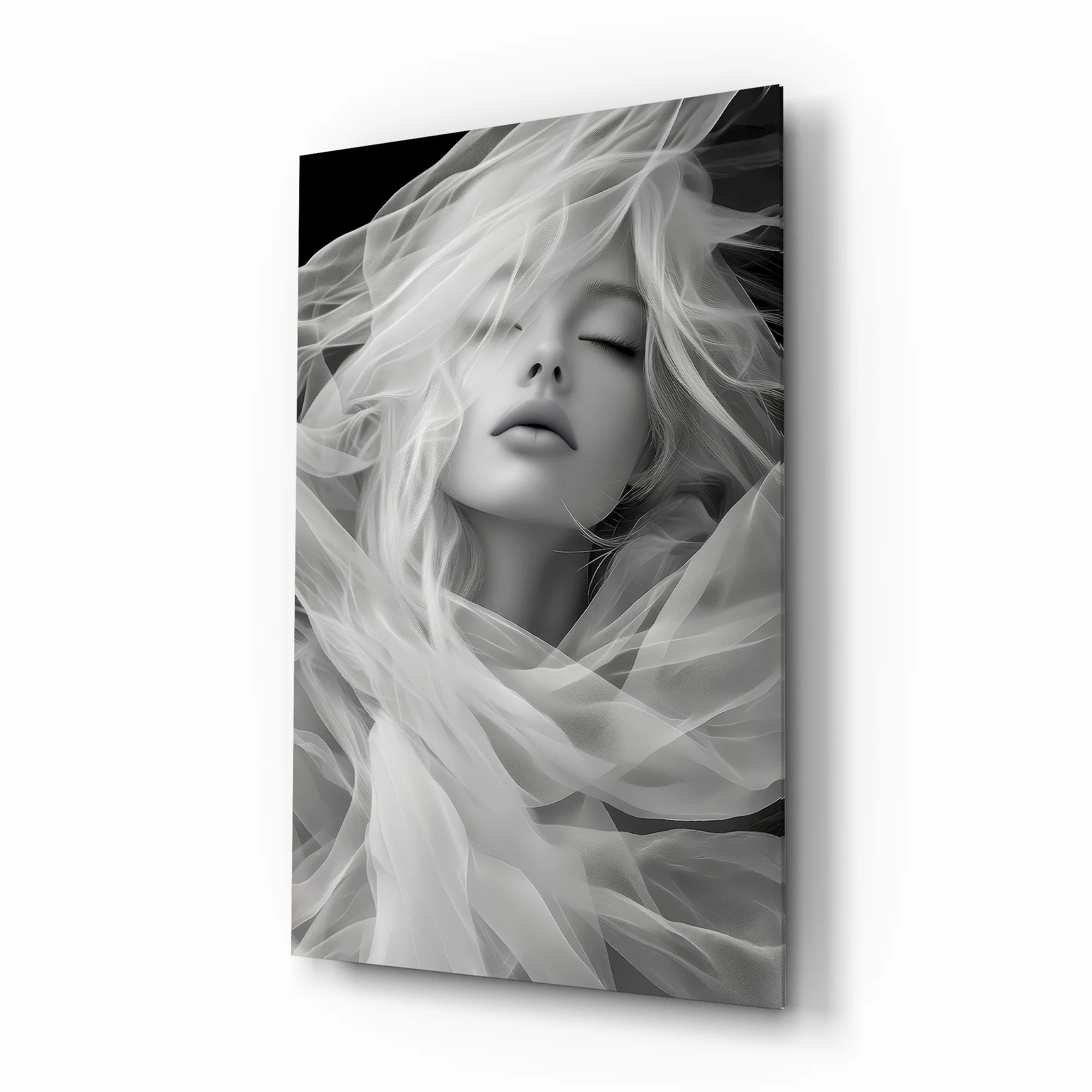 Ethereal Veil Glass Wall Art