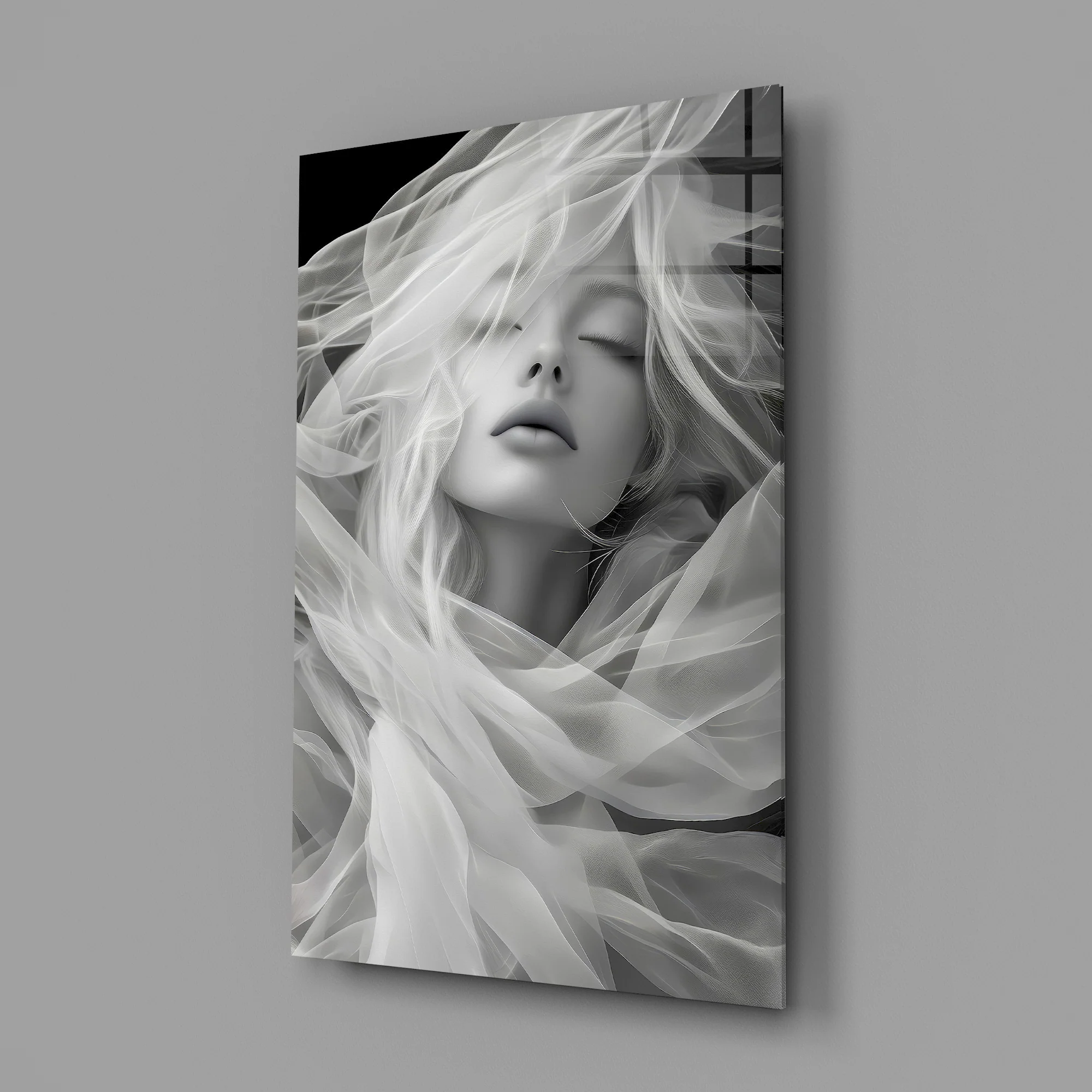 Ethereal Veil Glass Wall Art - Image 2