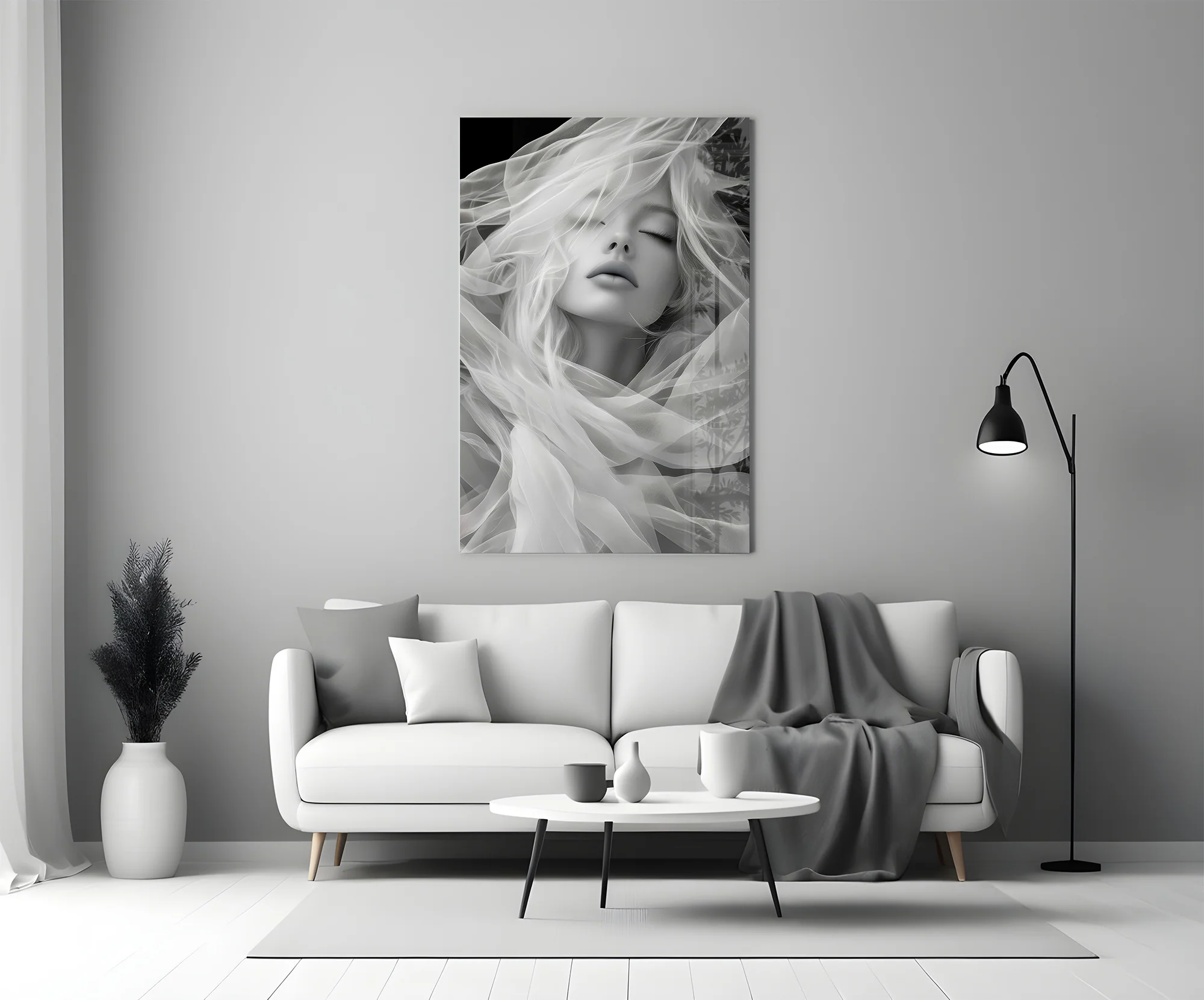 Ethereal Veil Glass Wall Art - Image 5