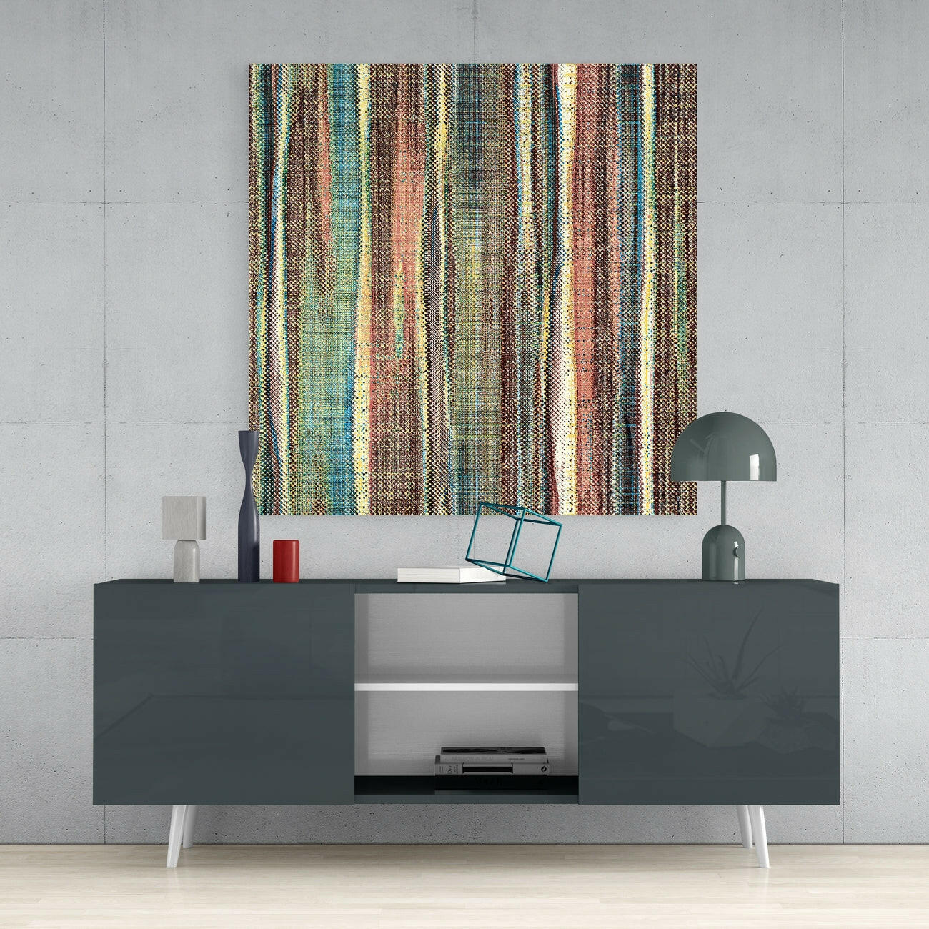 Ethnic Pattern Glass Wall Art - Image 4
