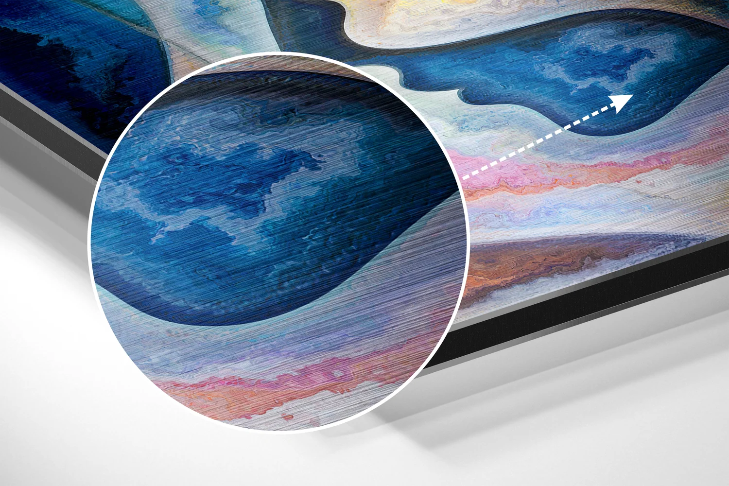 Evil Eye Bead Brushed Aluminium Dibond Wall Art - Image 3