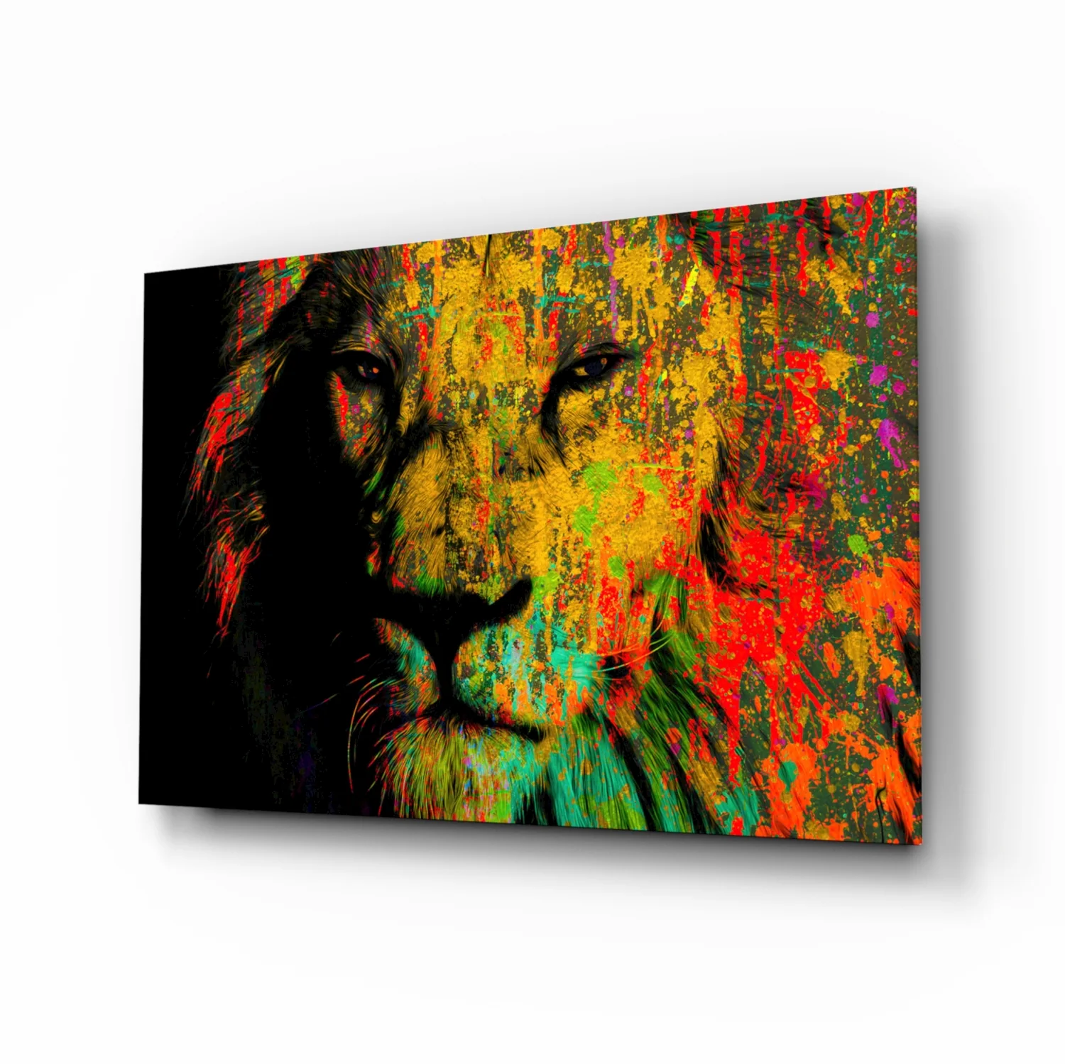 Eye of the Lion Glass Wall Art - Image 2