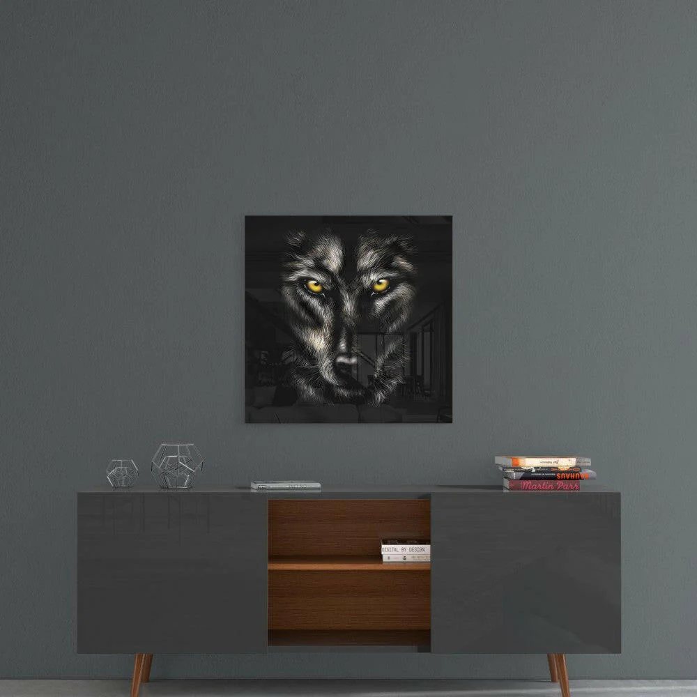 Eyes of the Wolf Glass Wall Art - Image 4