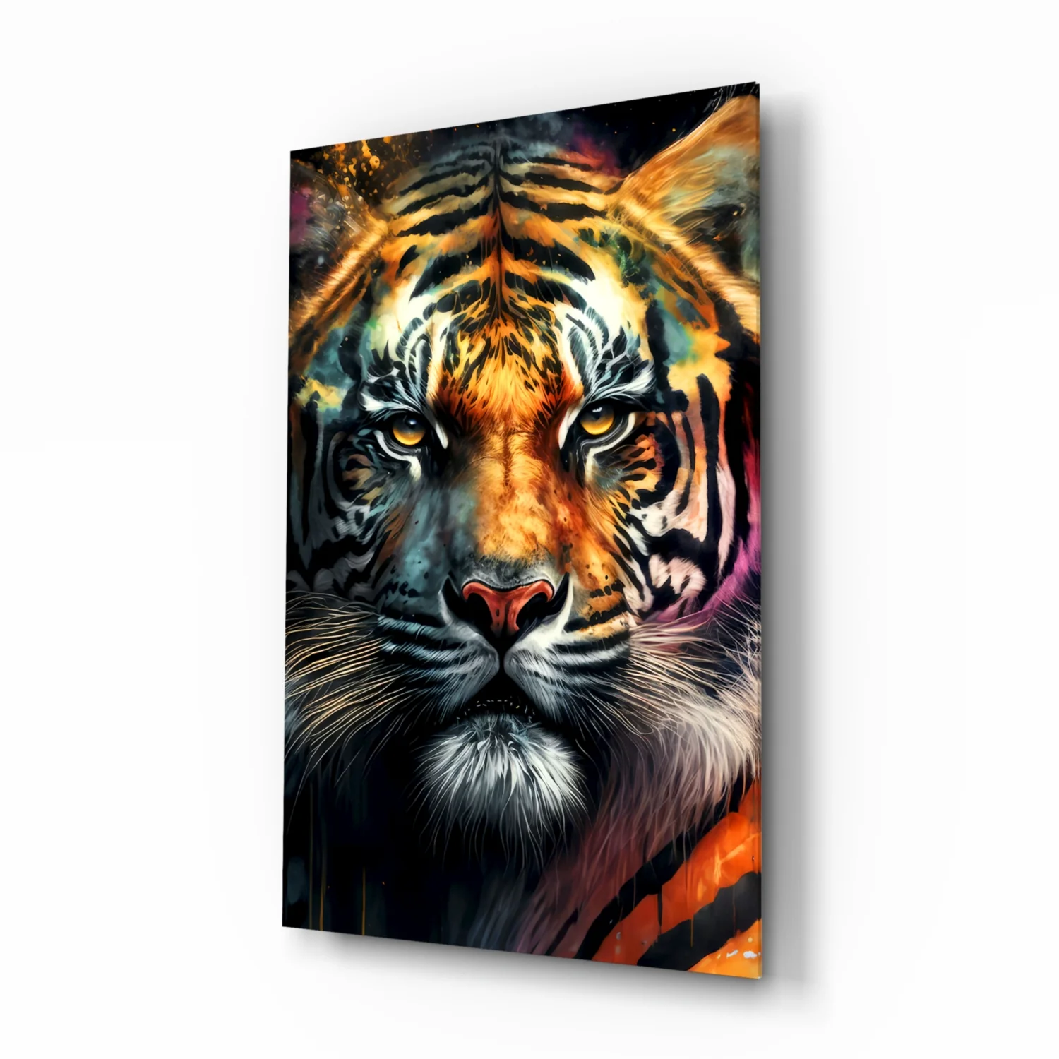 Face of the Tiger Glass Wall Art|| Designer's Collection - Image 2