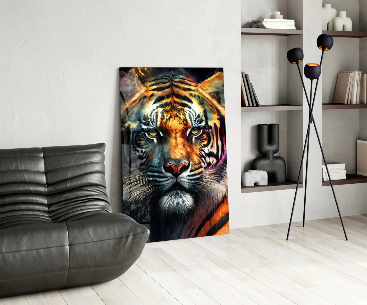 Face of the Tiger Glass Wall Art|| Designer's Collection - Image 6