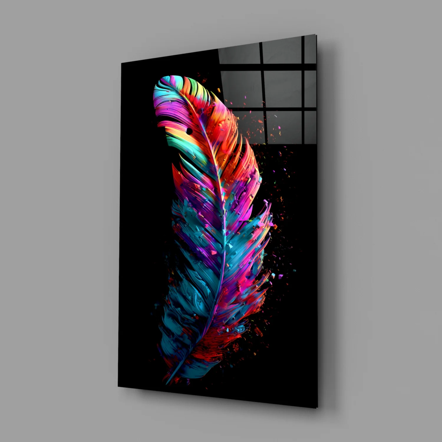 Feather Glass Wall Art || Designers Collection - Image 2