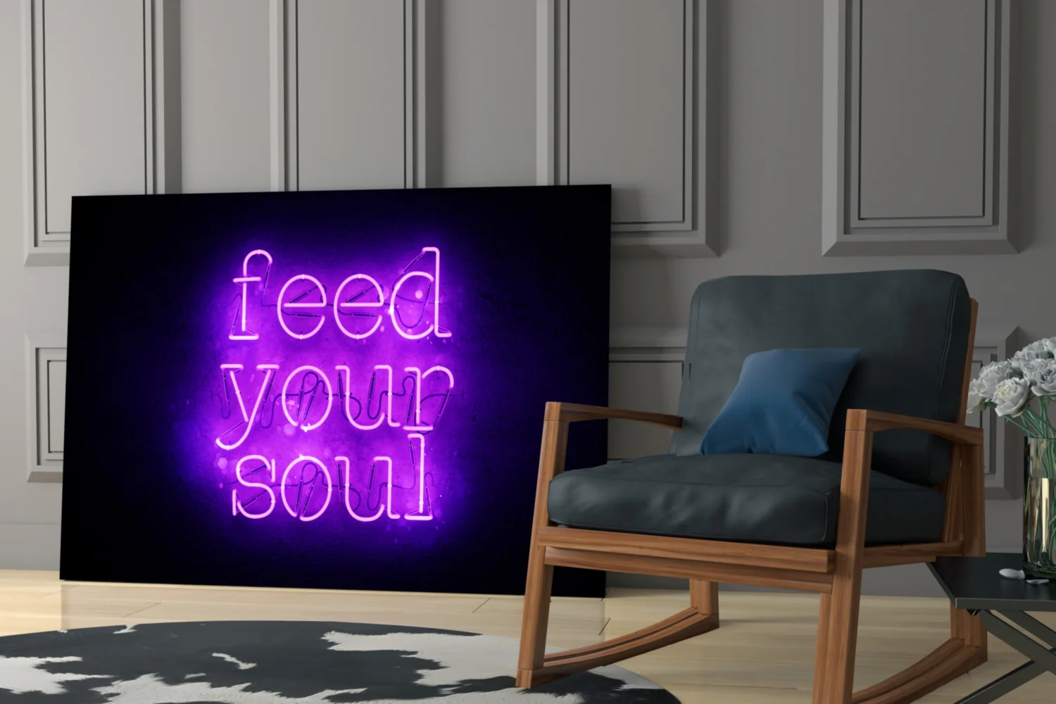 “Feed Your Soul” Glass Wall Art - Image 6