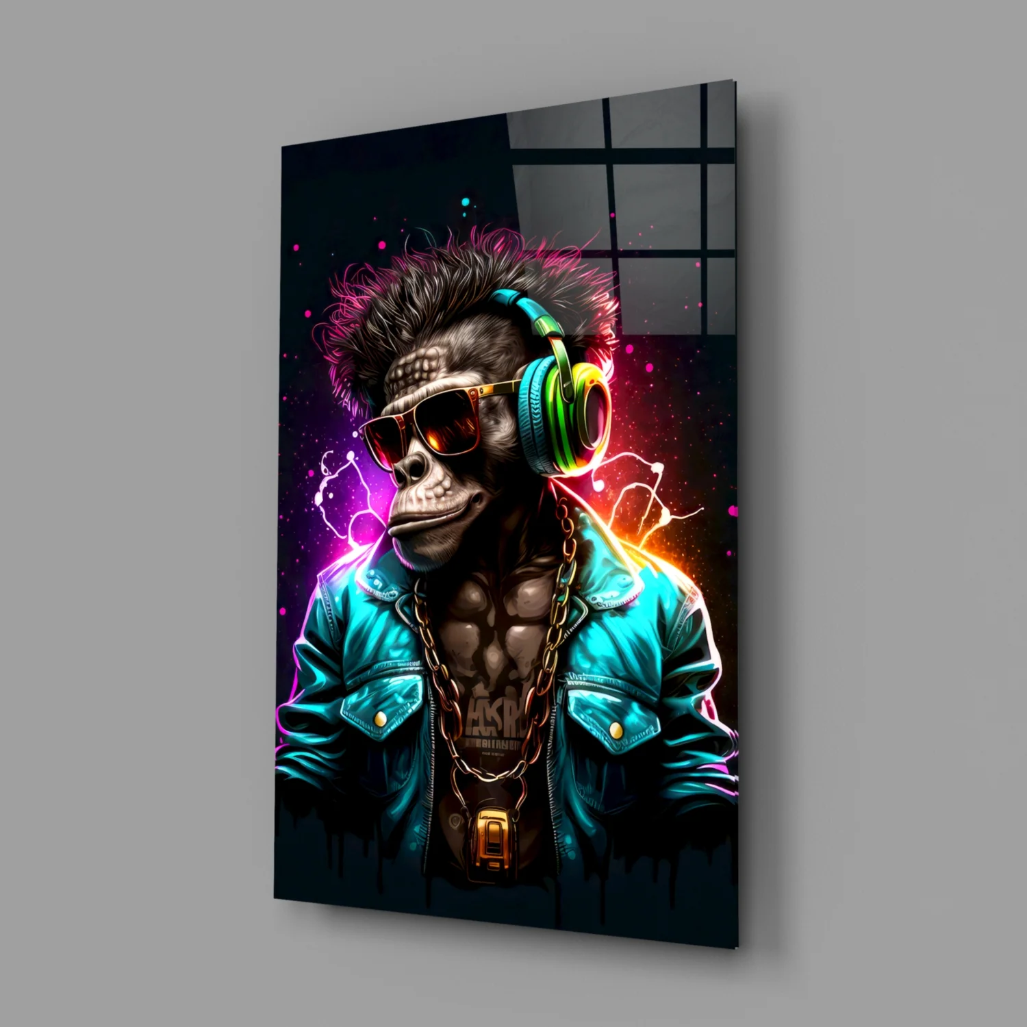 Feel the Music Glass Wall Art|| Designer's Collection - Image 3