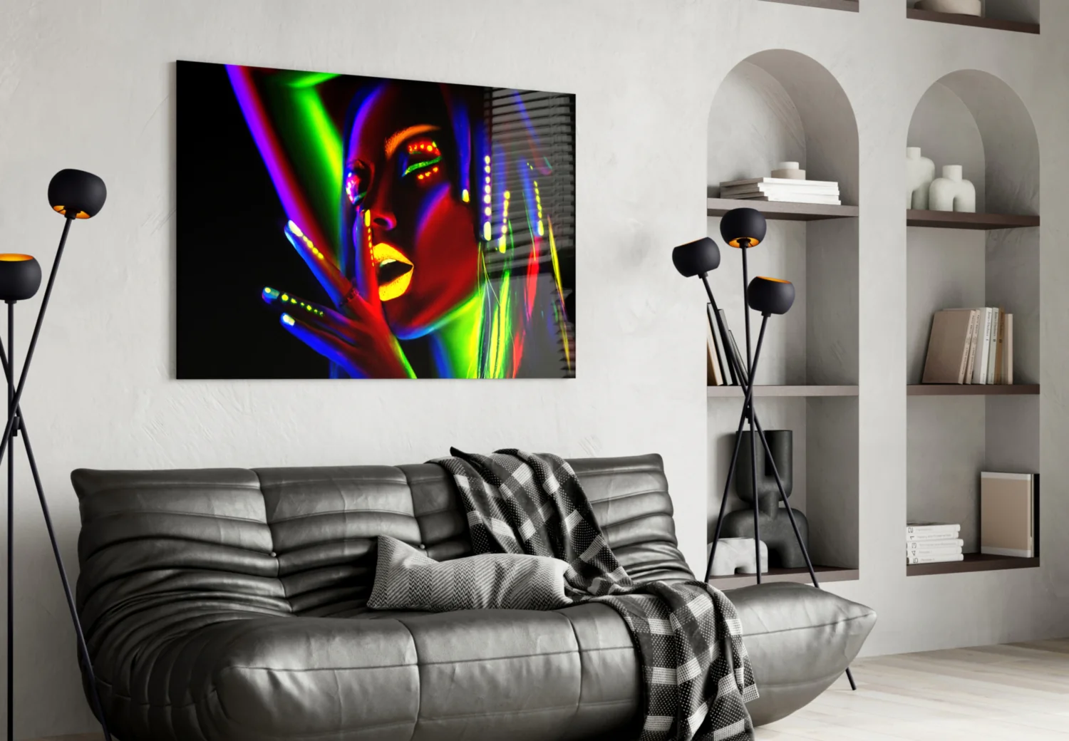Female Portrait 28 Glass Wall Art - Image 4