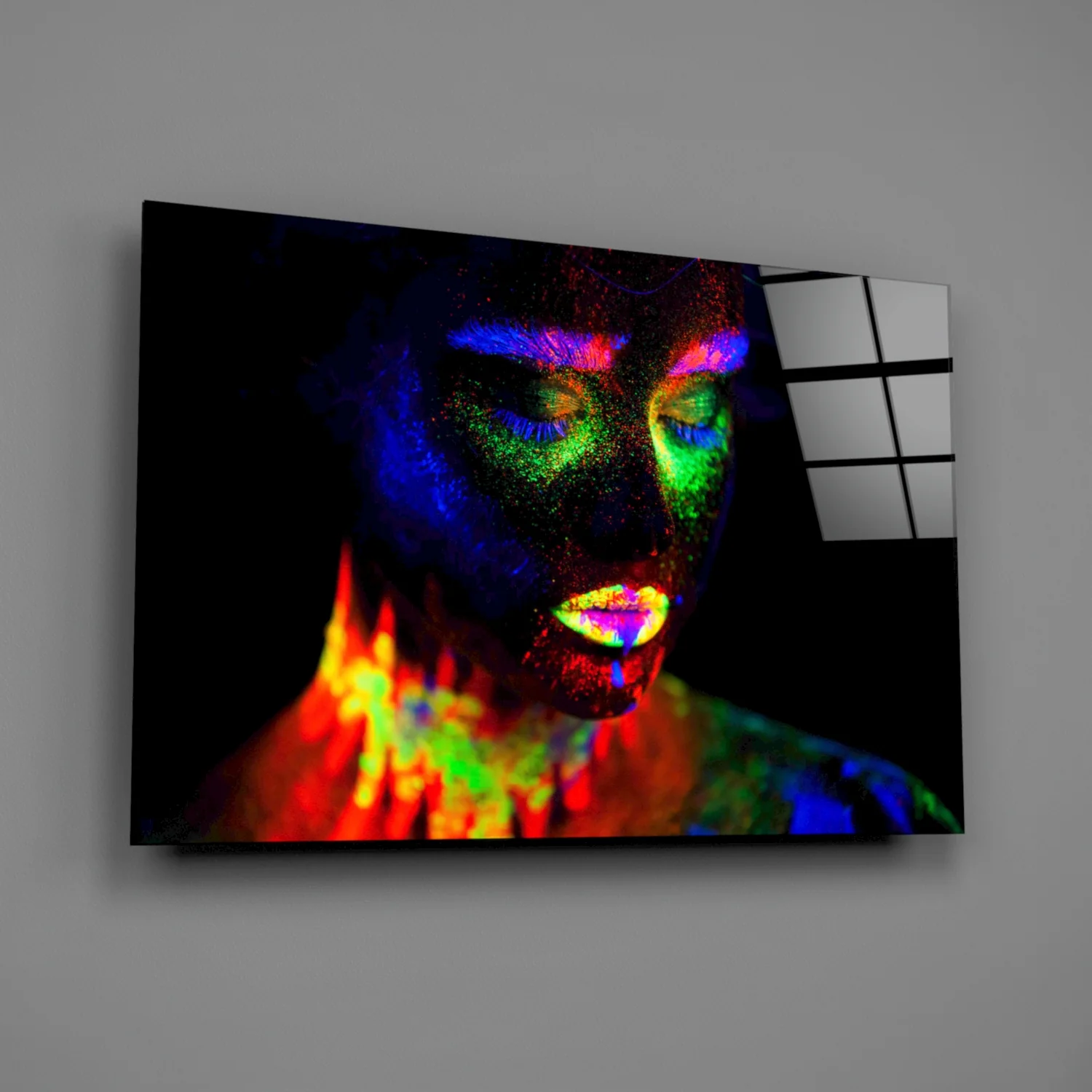 Female Portrait 33 Glass Wall Art - Image 2
