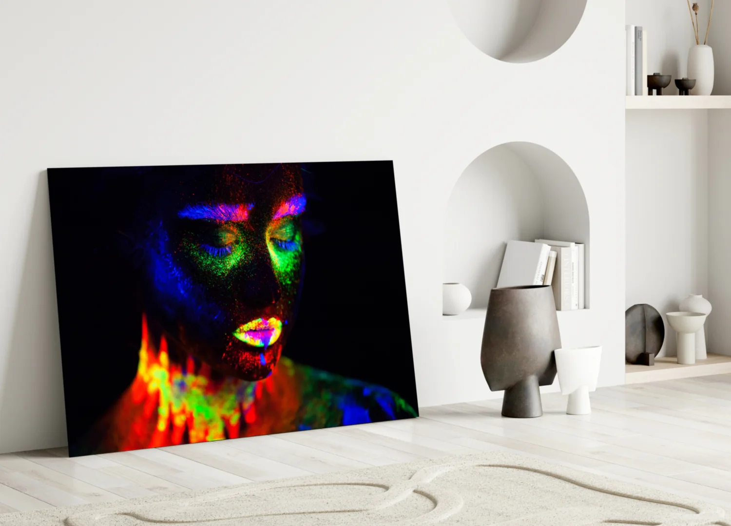 Female Portrait 33 Glass Wall Art - Image 3