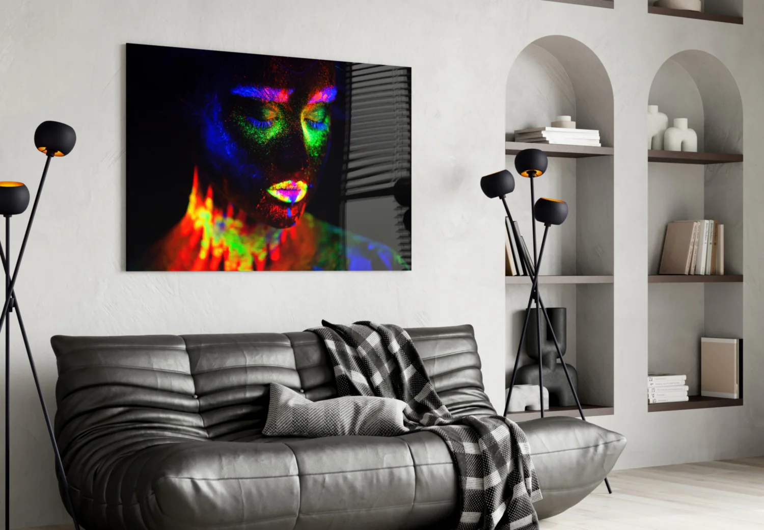 Female Portrait 33 Glass Wall Art - Image 4