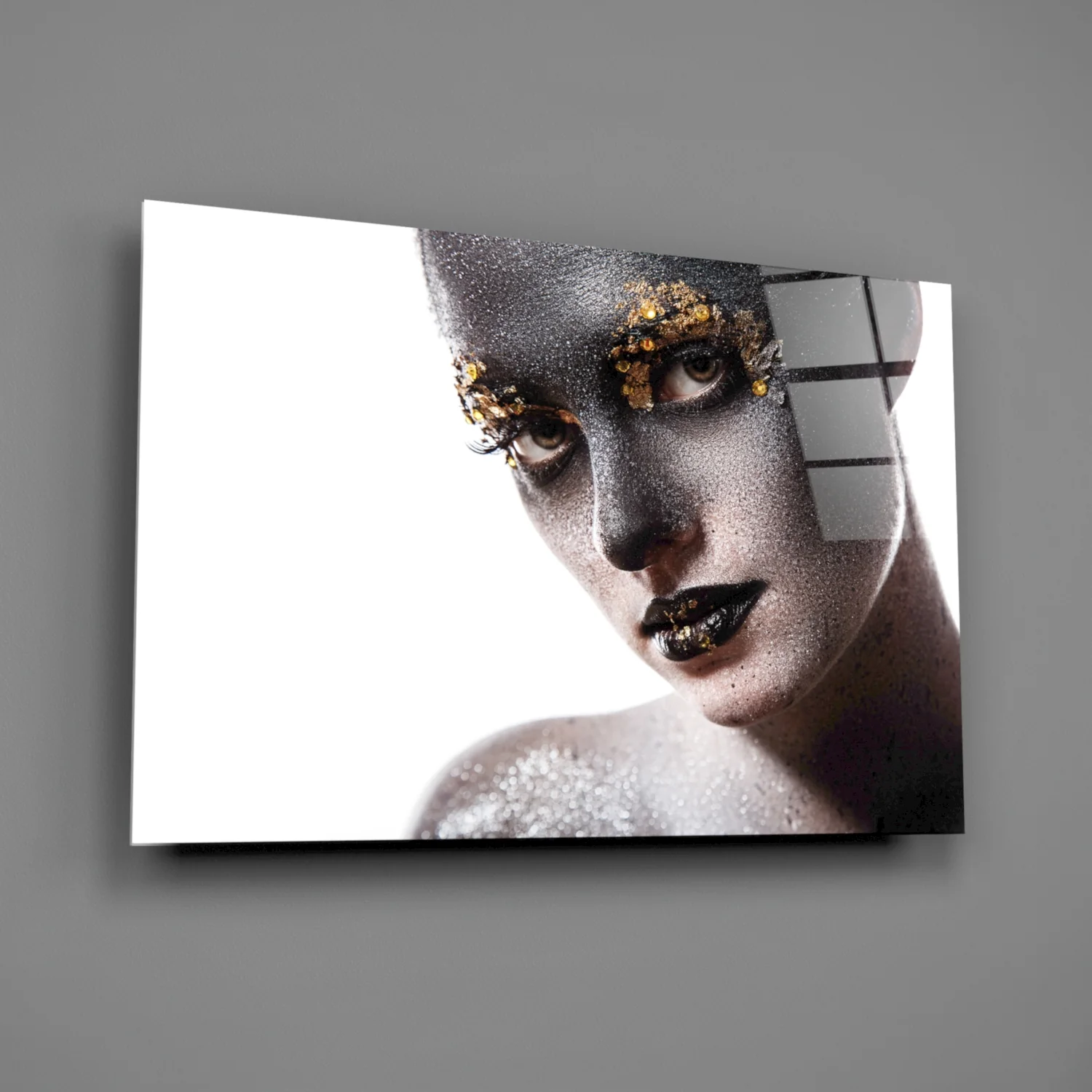 Female Portrait 34 Glass Wall Art - Image 2