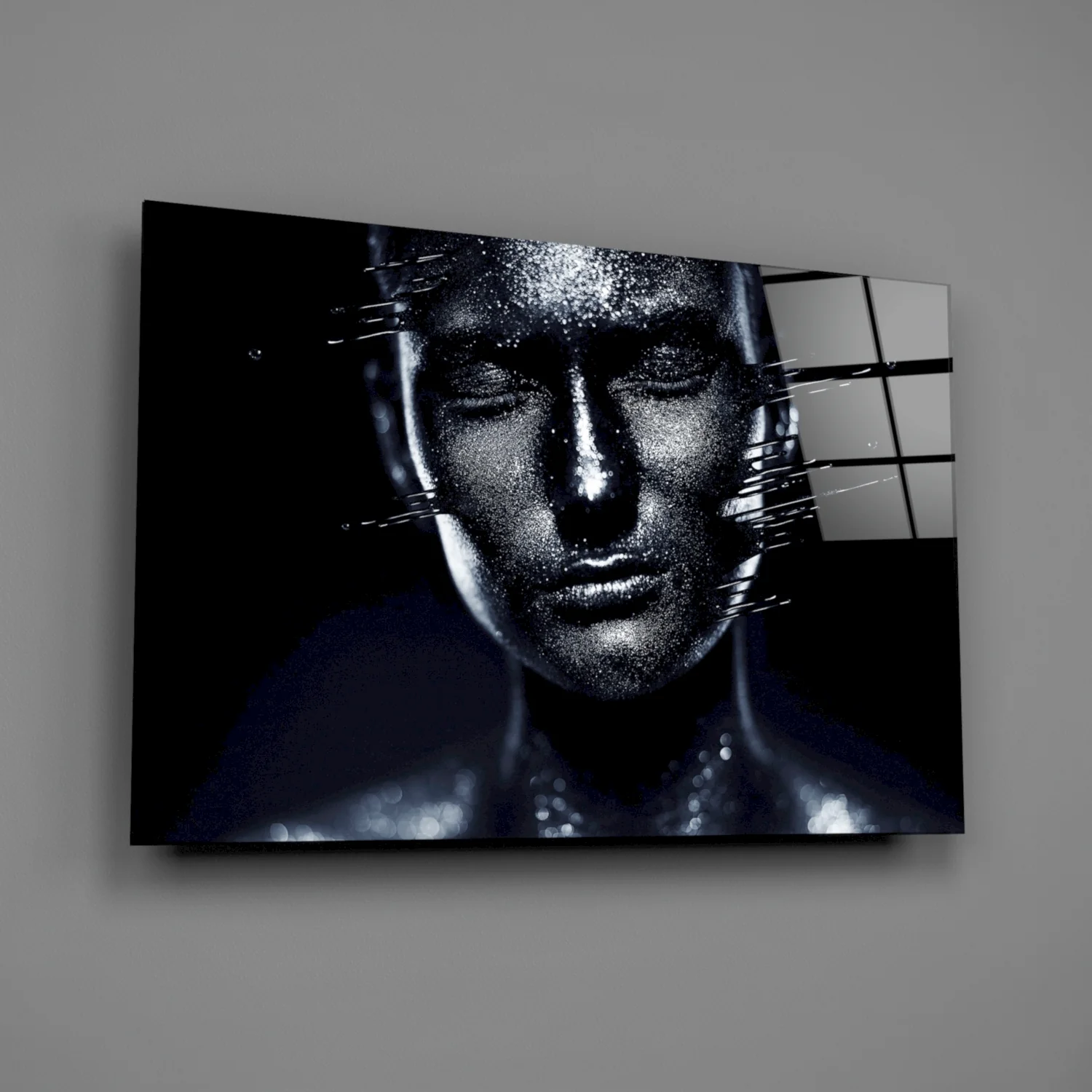 Female Portrait 35 Glass Wall Art - Image 2