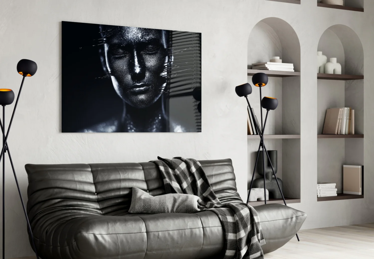 Female Portrait 35 Glass Wall Art - Image 4