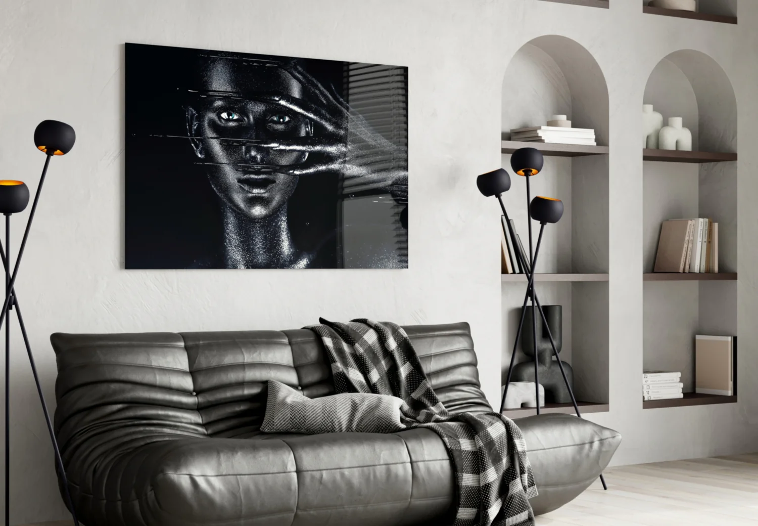 Female Portrait 36 Glass Wall Art - Image 4