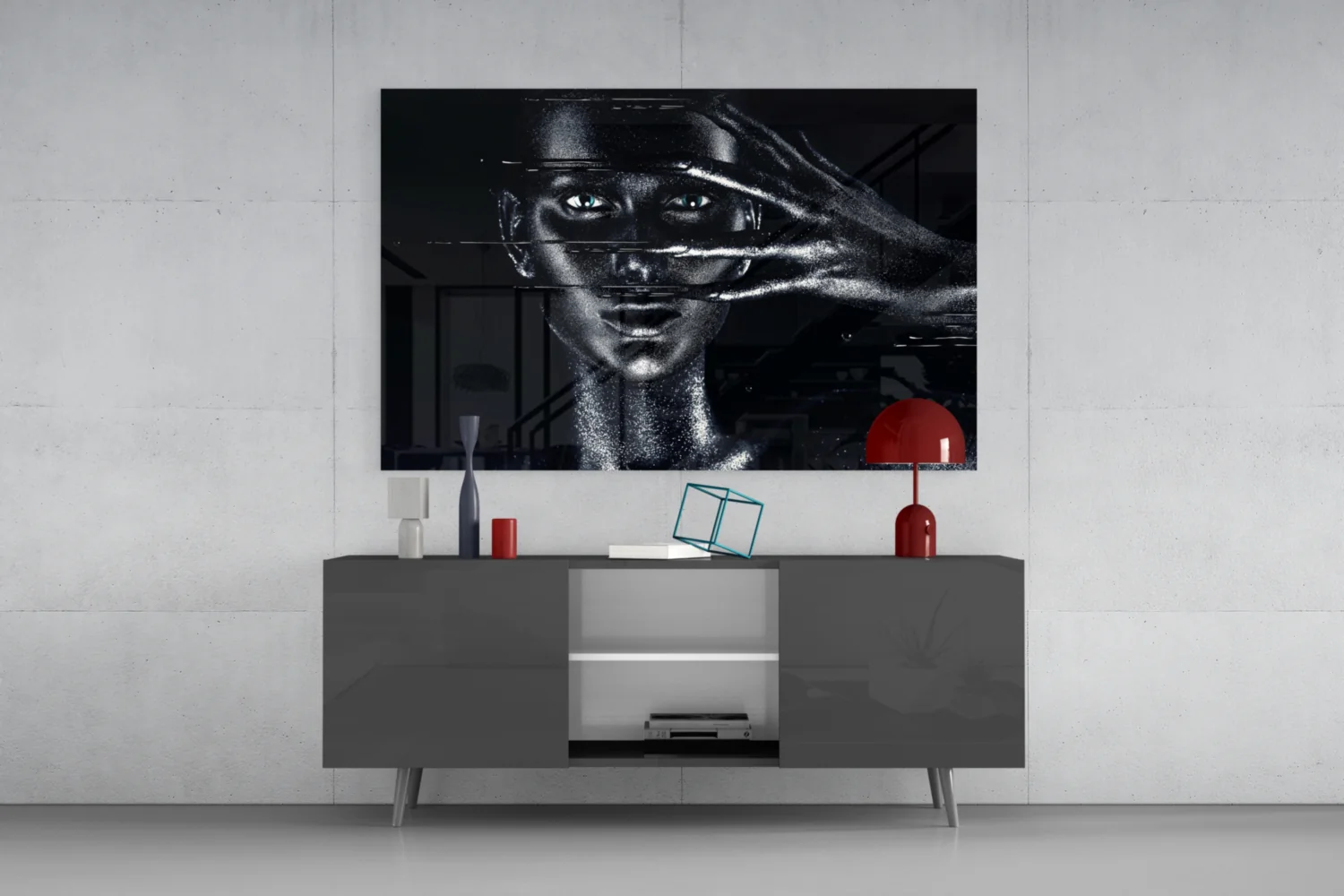 Female Portrait 36 Glass Wall Art - Image 8
