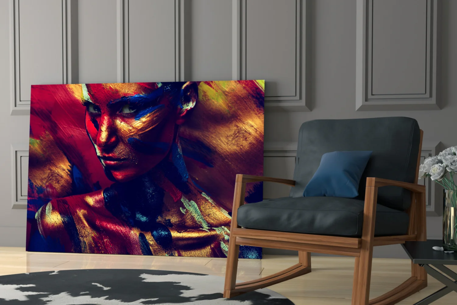 Female Portrait 6 Glass Wall Art - Image 6