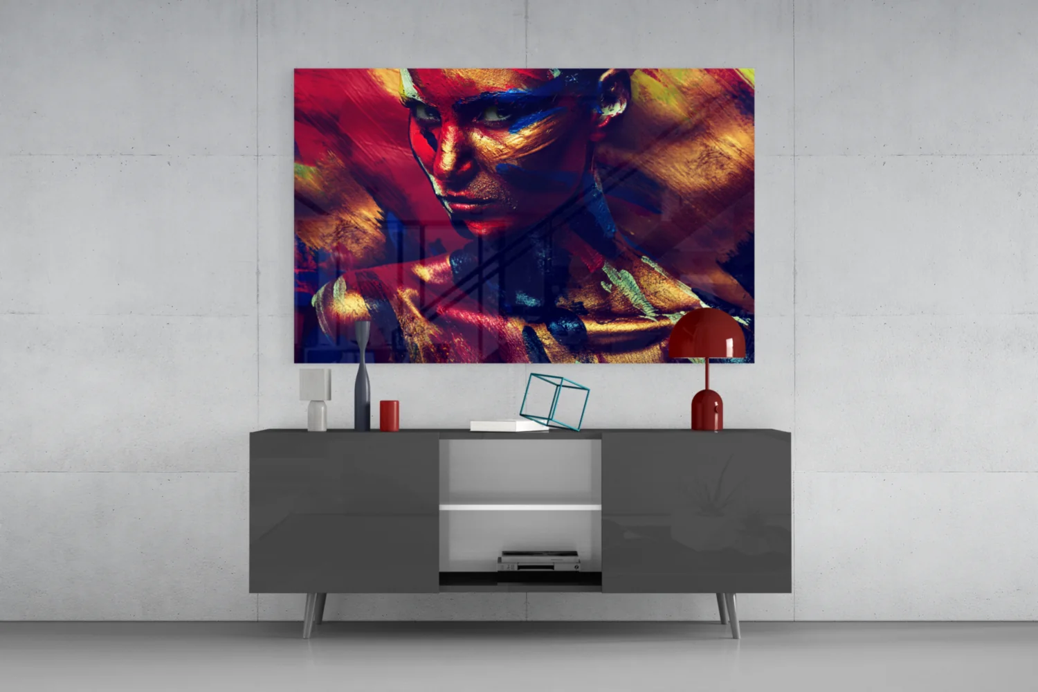 Female Portrait 6 Glass Wall Art - Image 8