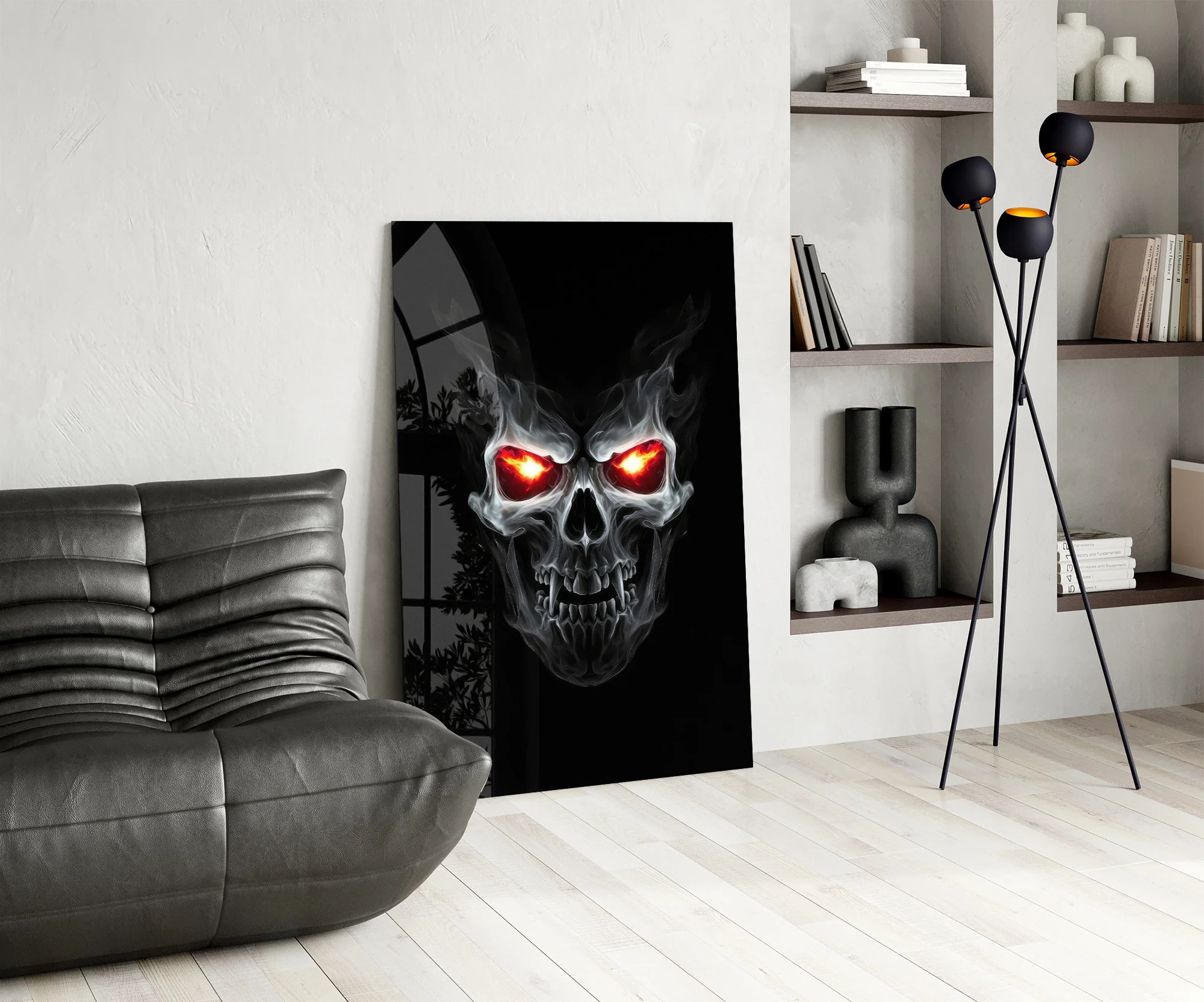 Fiery Skull Glass Wall Art - Image 6