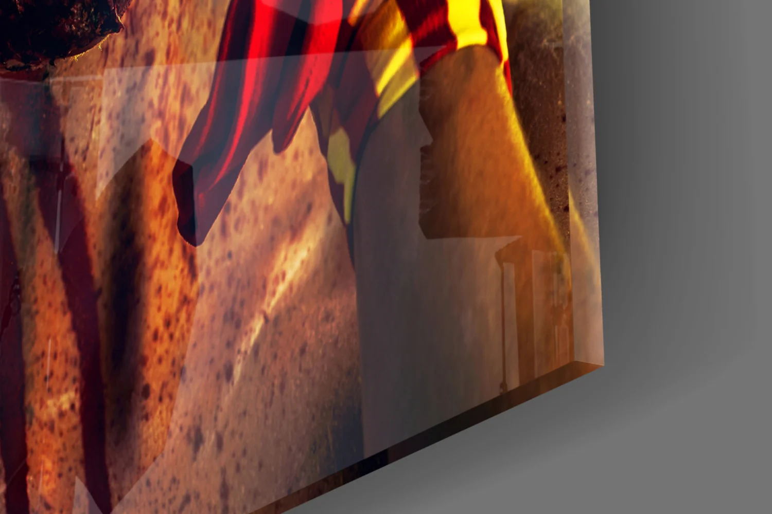 Fiery Wig Scary Clown Glass Wall Art - Image 7