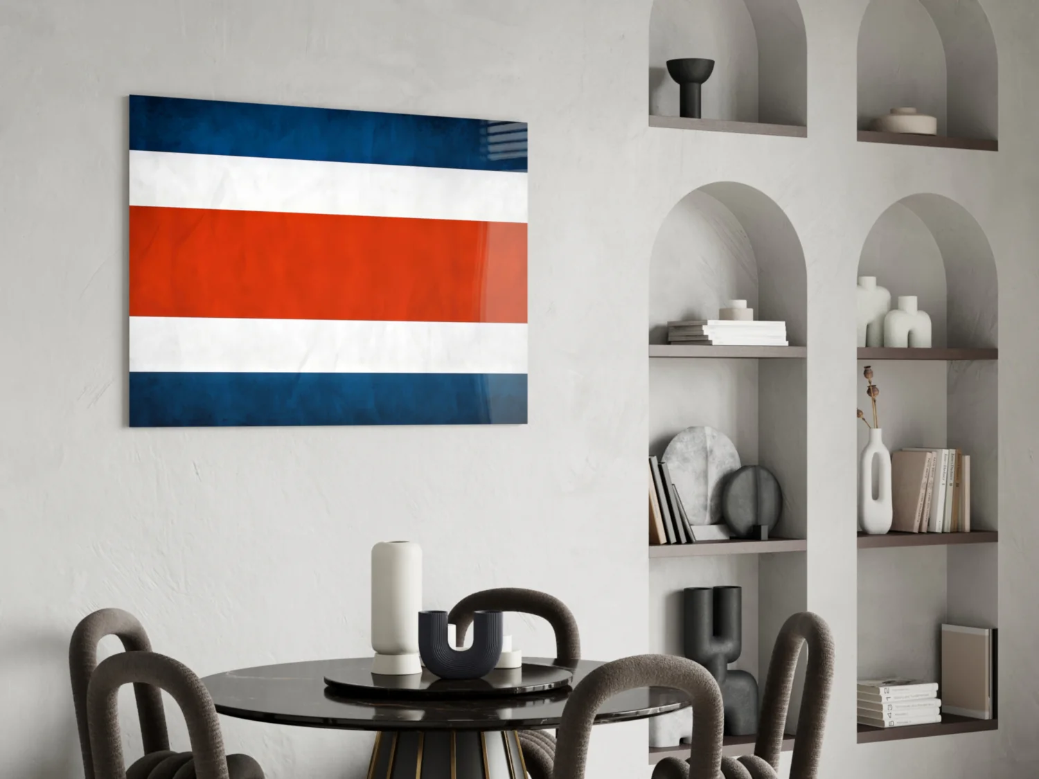 Flag of Costa Rica Glass Wall Art - Image 6