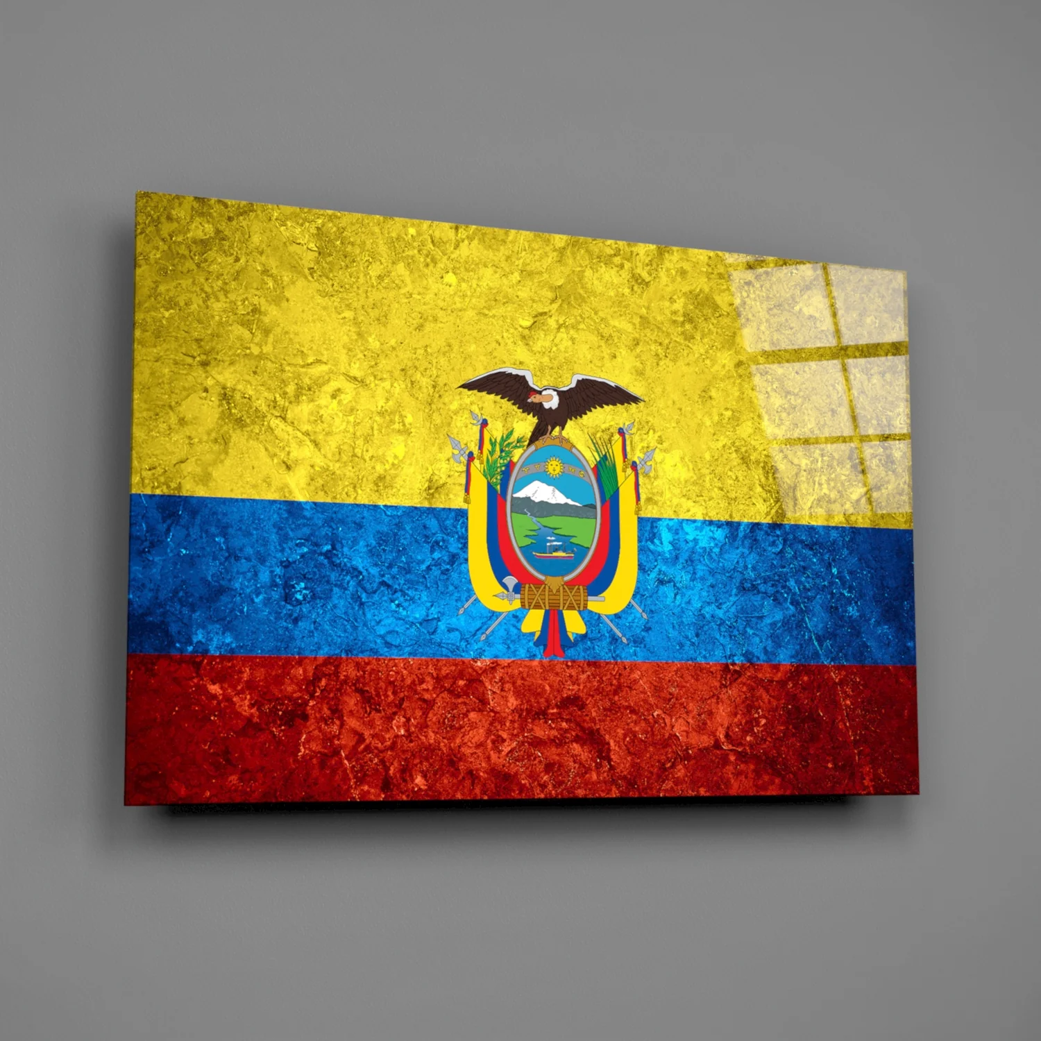 Flag of Ecuador Glass Wall Art - Image 2